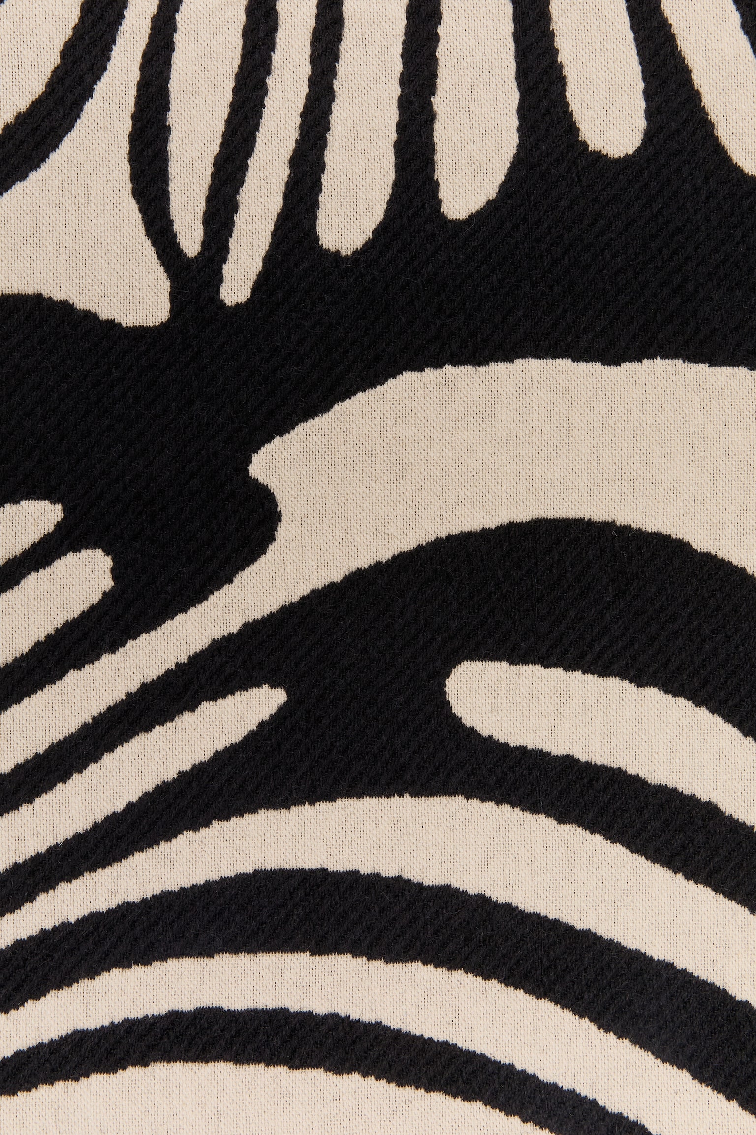 Copricuscino in misto cotone e lana 50 x 50 cm - Nero/Bianco sporco/Talpa scuro/Bianco/Bianco/Blu - 3