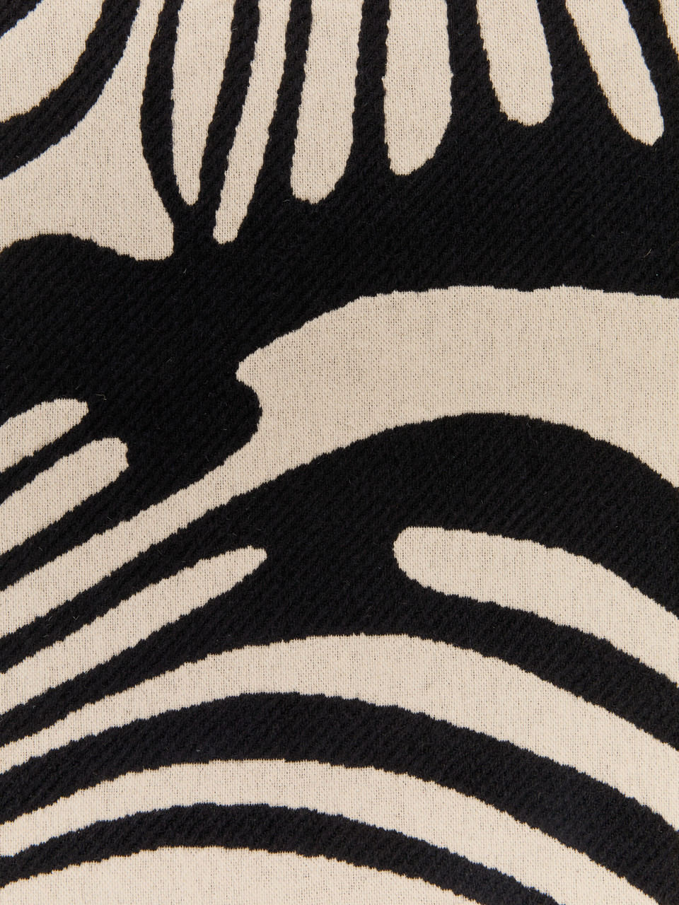 Cotton Wool Cushion Cover 50 x 50 cm - Black/Off White - Homeware - StillMedia/DescriptiveDetail - 2