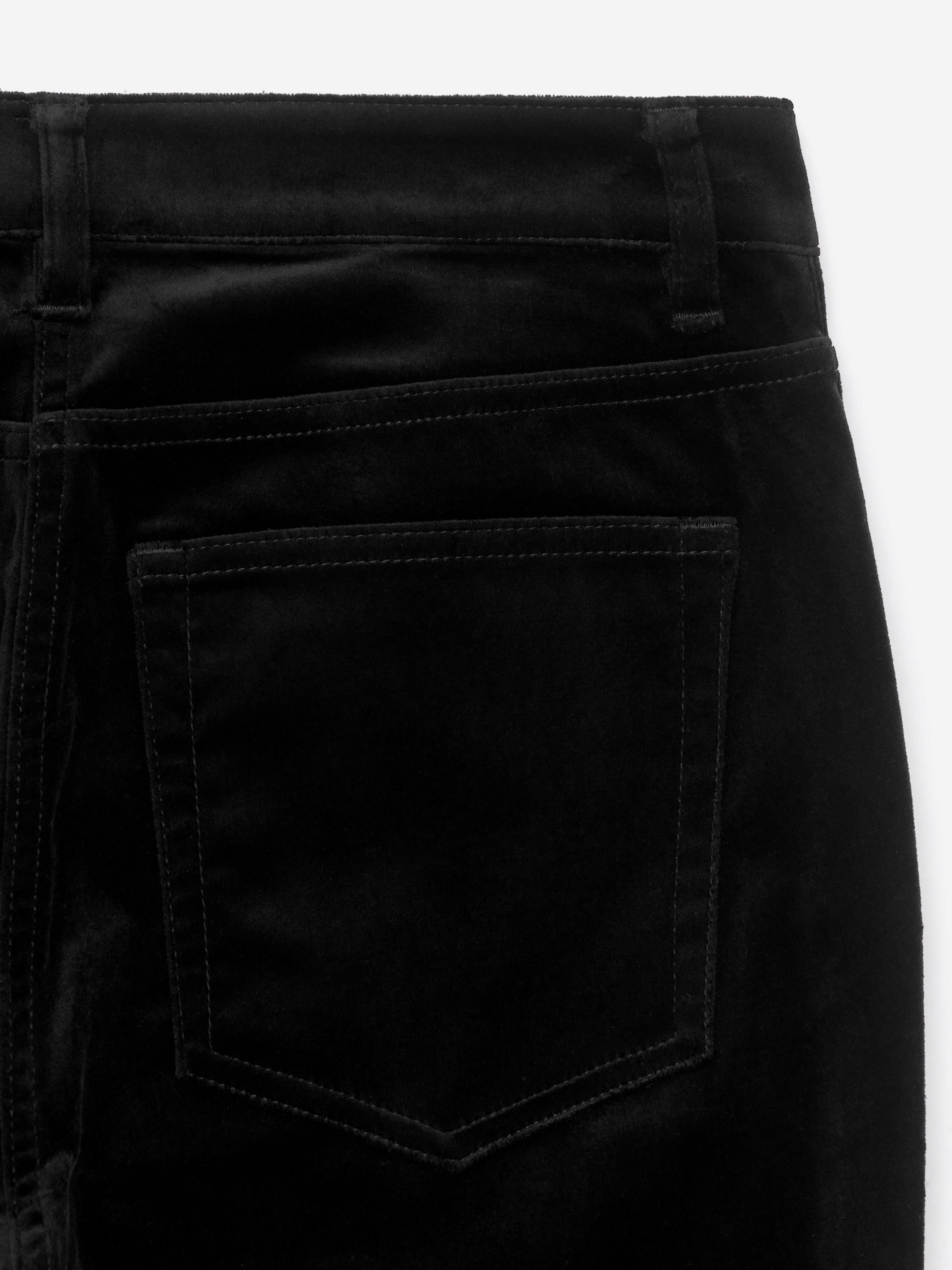 Flared Velvet Trousers - Black - Slim fit - Women - StillMedia/DescriptiveDetail - 2