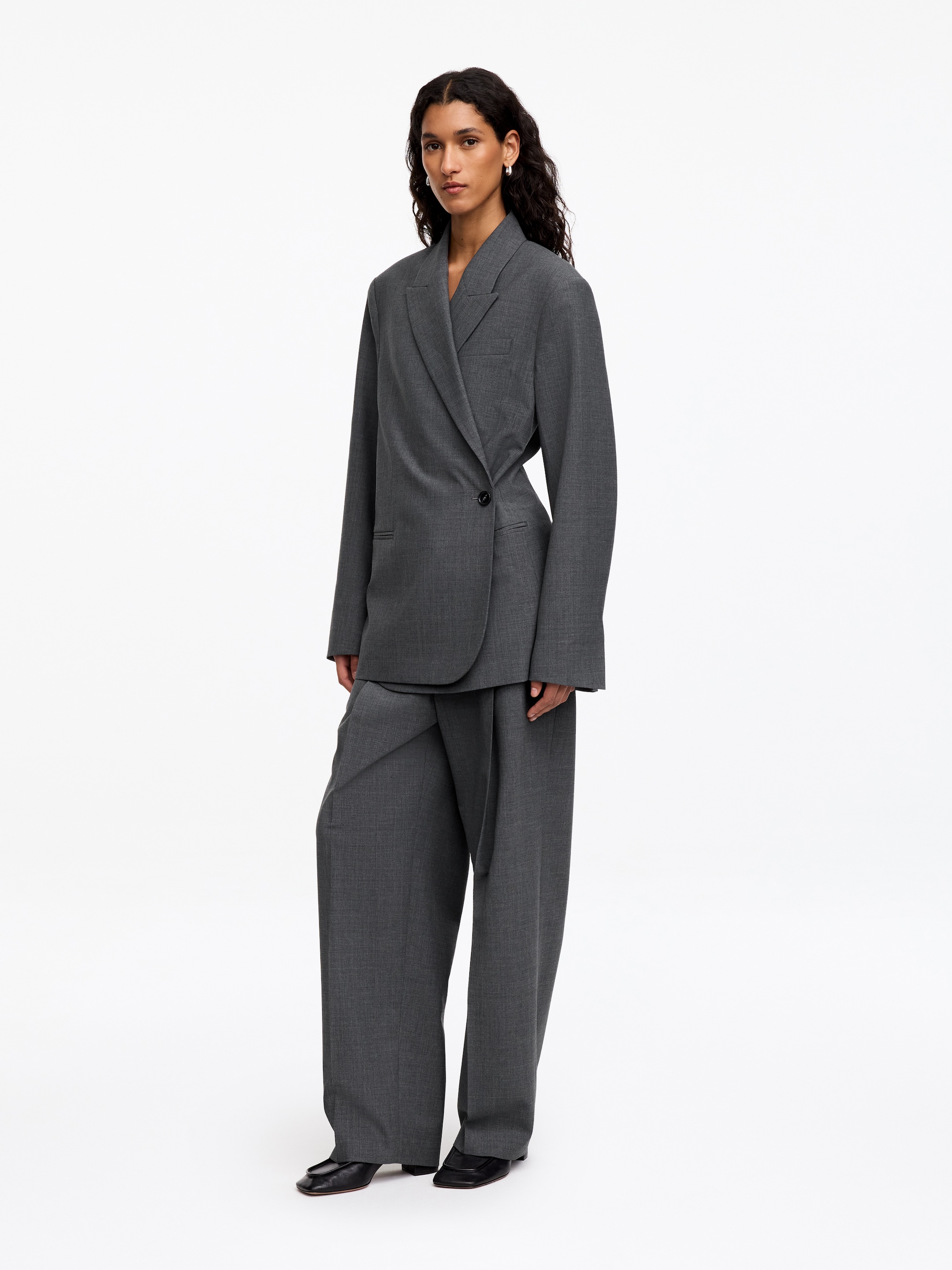 Wool-Blend Blazer - Dark grey - Regular fit - Women - StillMedia/Lookbook - 5