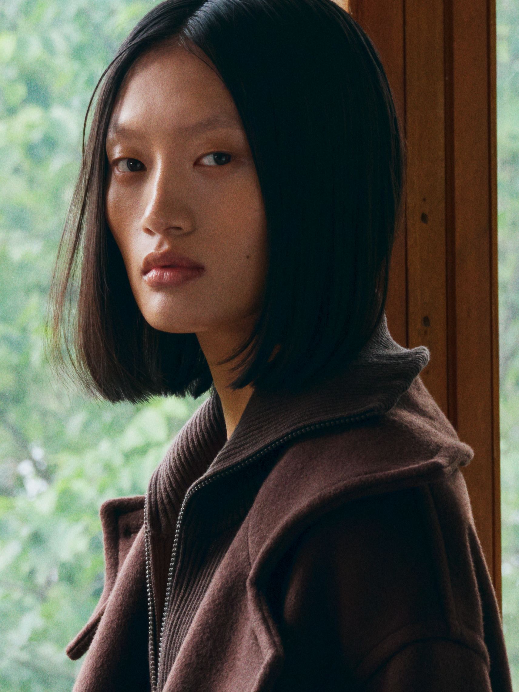 Wool-Blend Funnel-Neck Coat - Burgundy - Oversized - Women - StillMedia/Environmental - 1