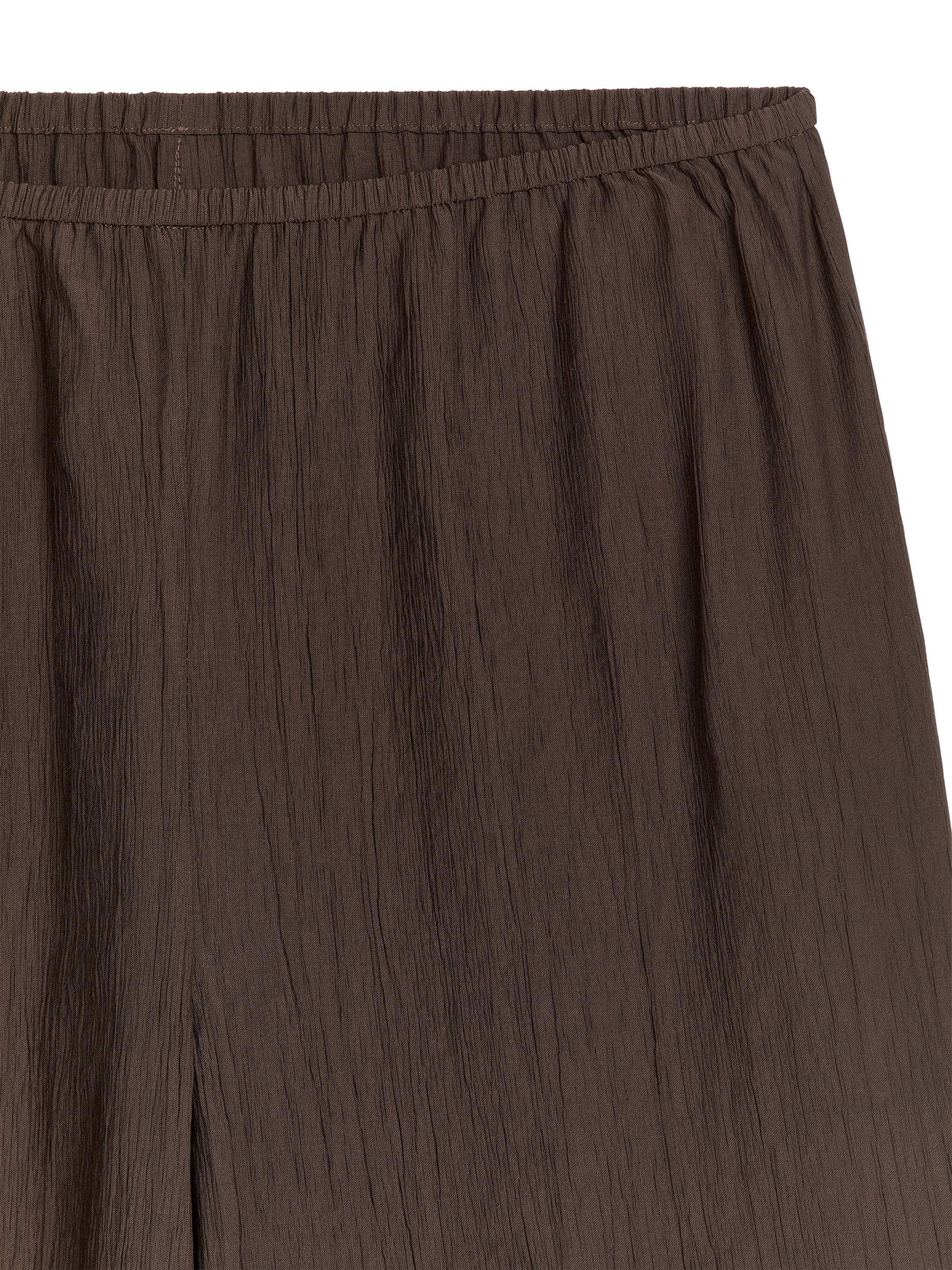Crinkled Trousers - Dark Brown - Relaxed fit - women - StillMedia/DescriptiveDetail - 1