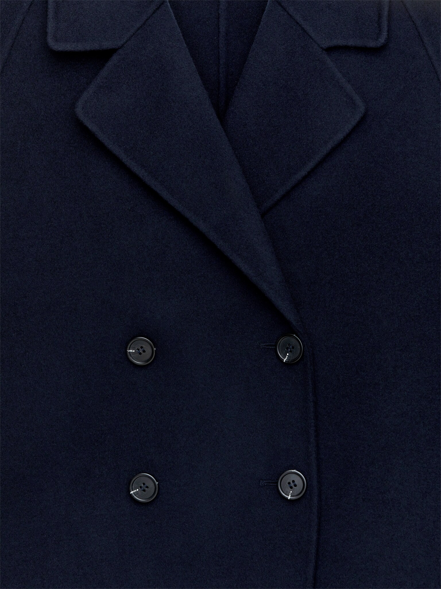 Abrigo oversize en mezcla de lana - Azul oscuro - 2