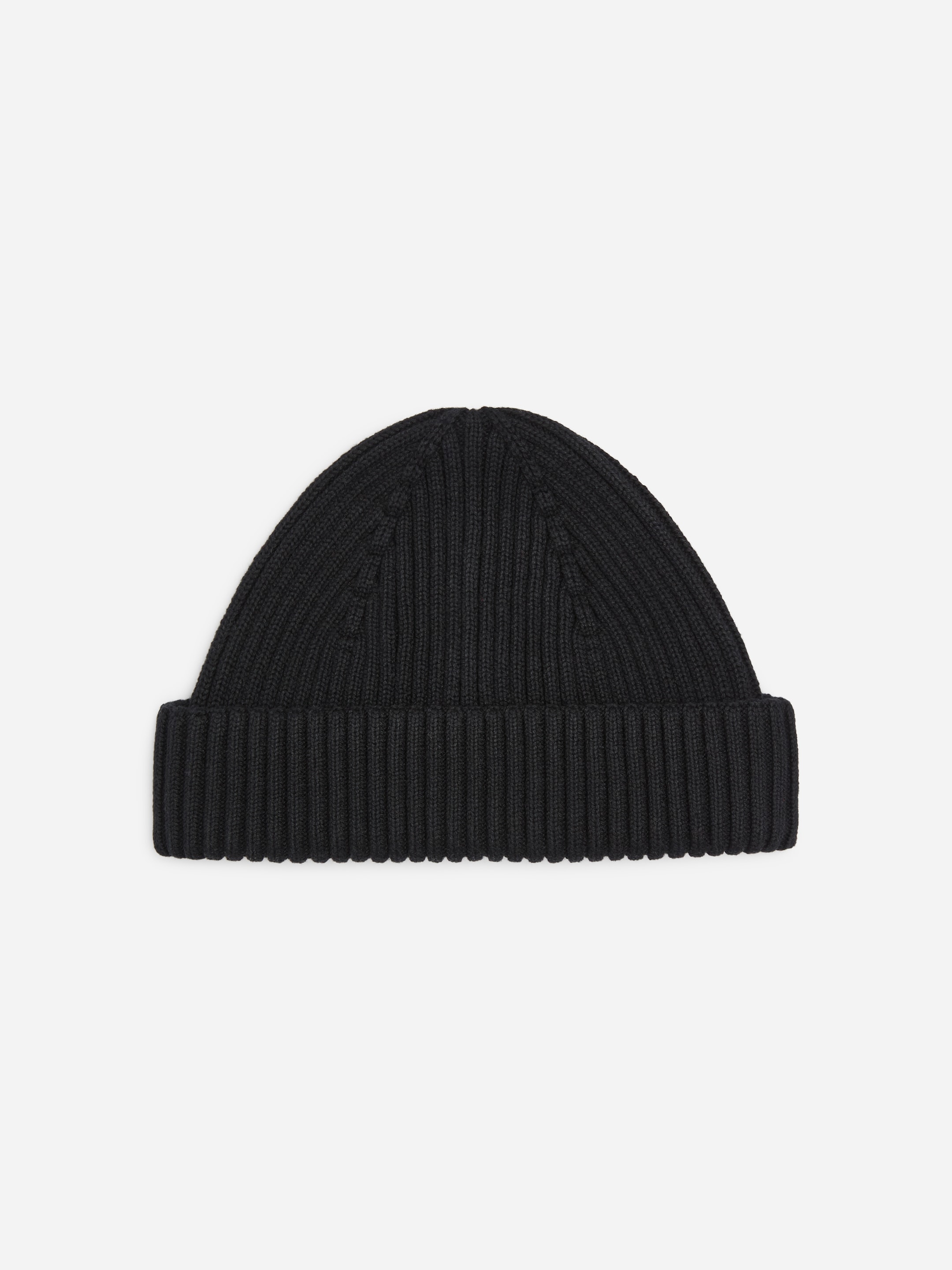 Bawełniana czapka w prążki-Black-20465