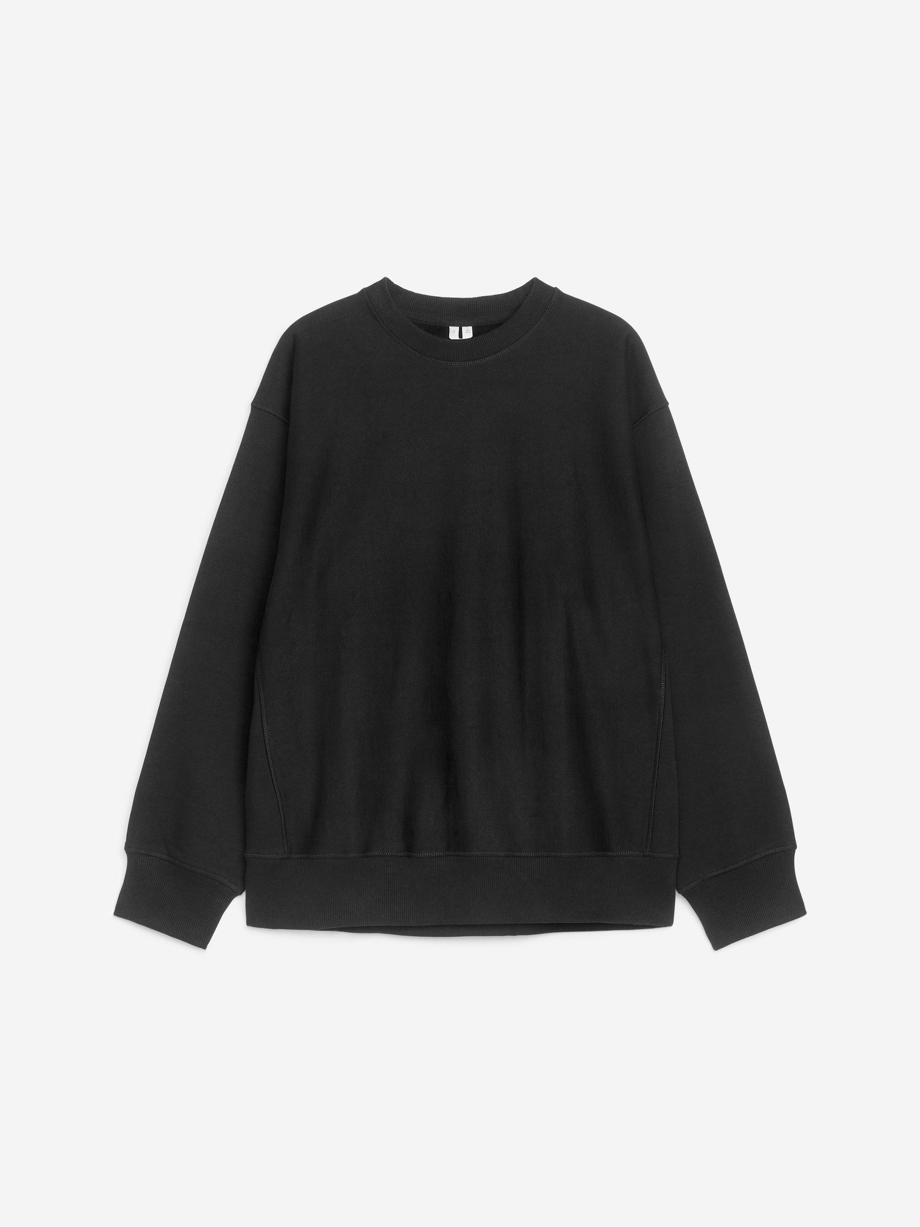 Relaxed Heavyweight Sweatshirt-Black-12413