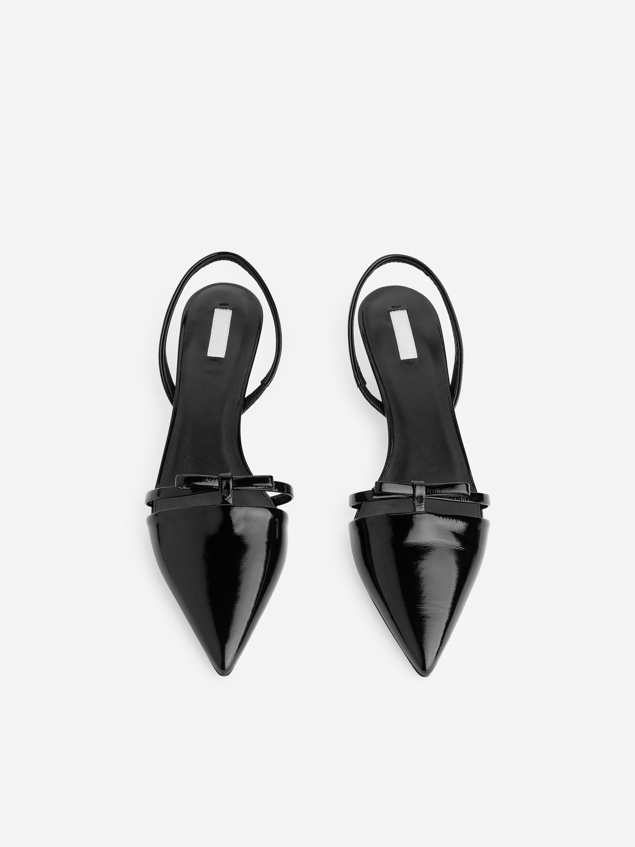 Zapatos de salón de piel con tiras traseras - Negro - Women - StillMedia/DescriptiveStillLife - 1