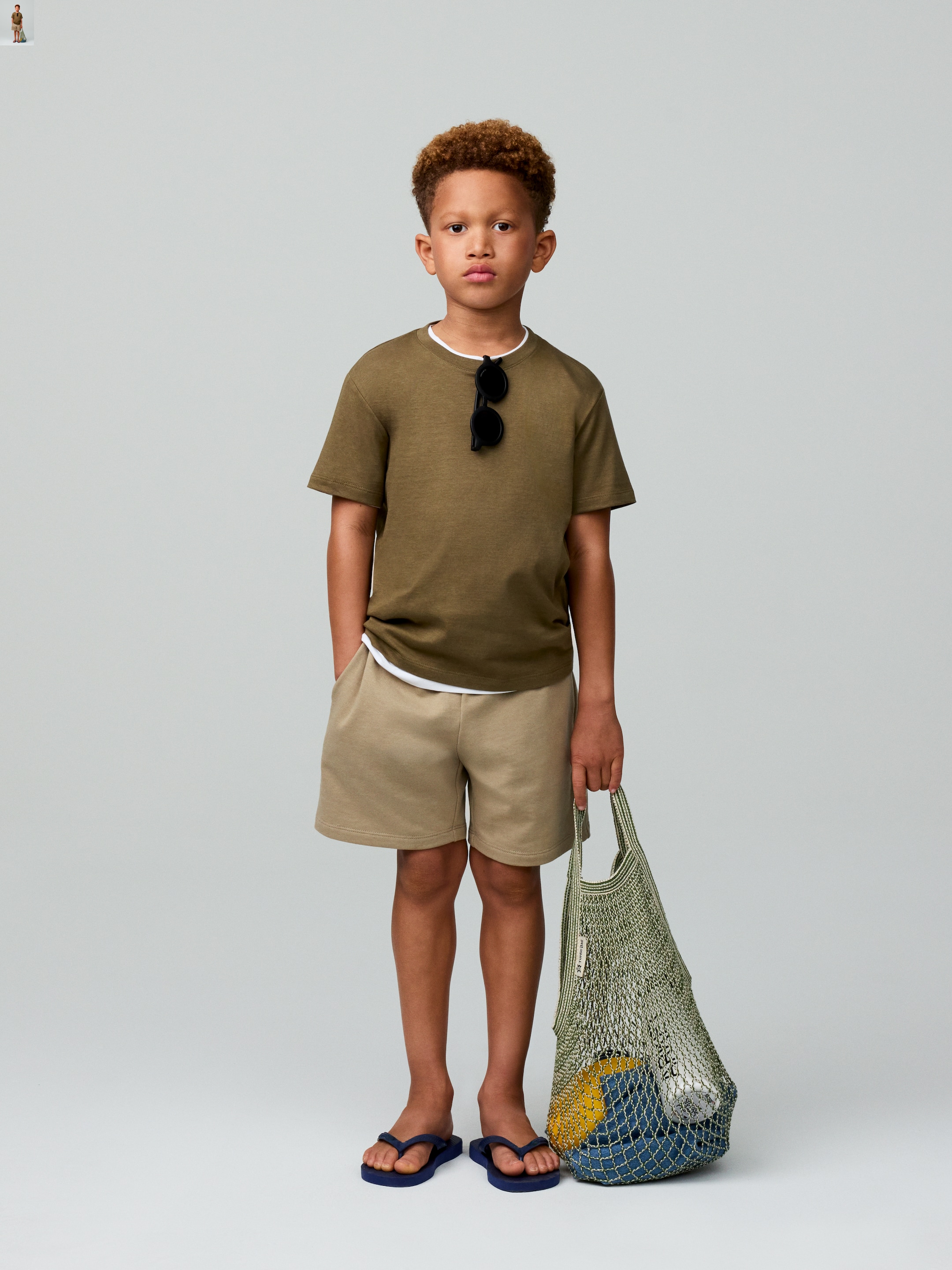 Jersey Shorts - Khaki Green - Regular fit - Children - StillMedia/Environmental - 1