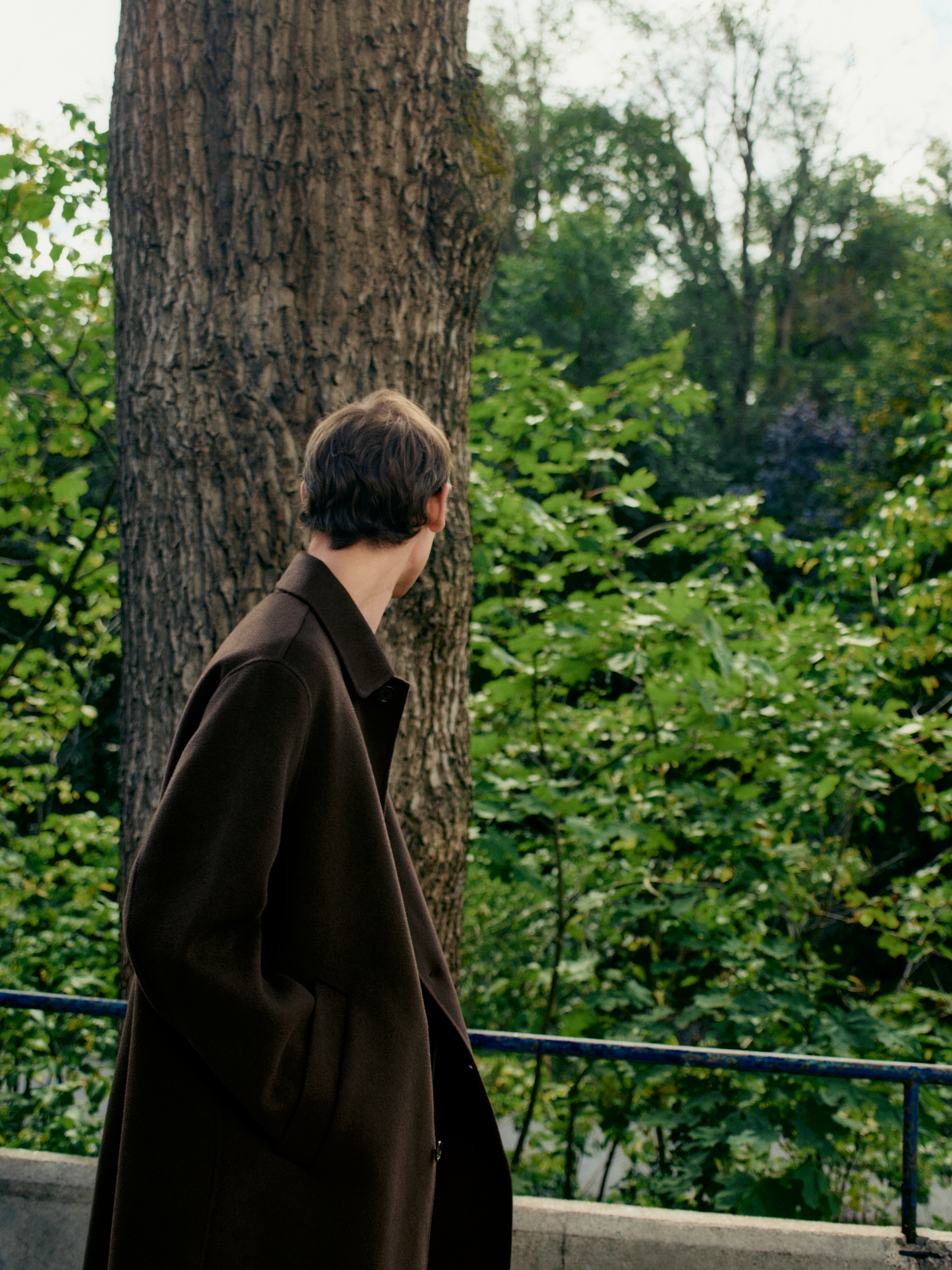 Double-Face Wool Coat - Dark Brown - Relaxed fit - men - StillMedia/Environmental - 1