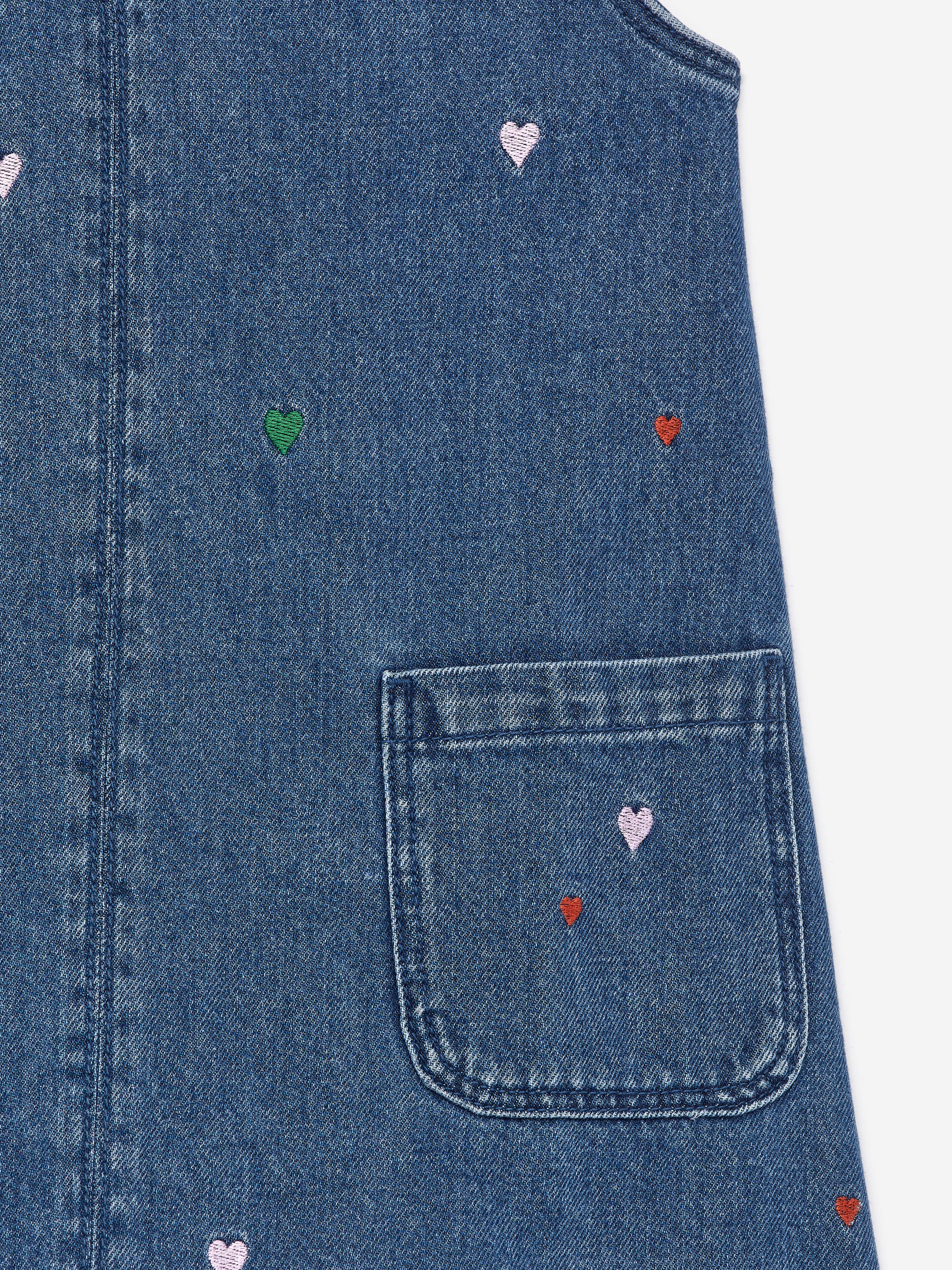 Embroidered Denim Dress - Blue - Regular fit - Children - StillMedia/DescriptiveDetail - 3