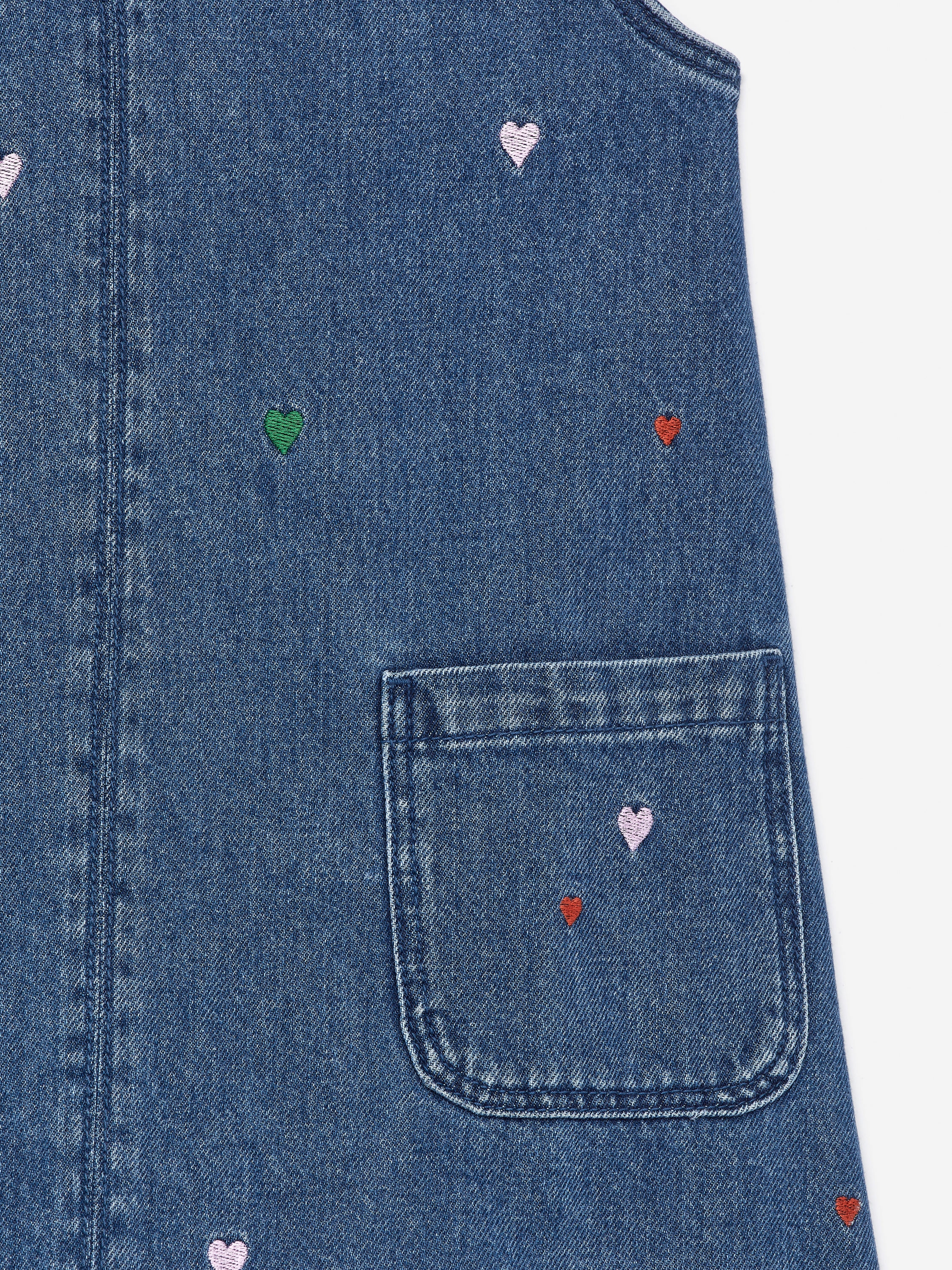 Embroidered Denim Dress - Blue - Regular fit - Children - StillMedia/DescriptiveDetail - 3