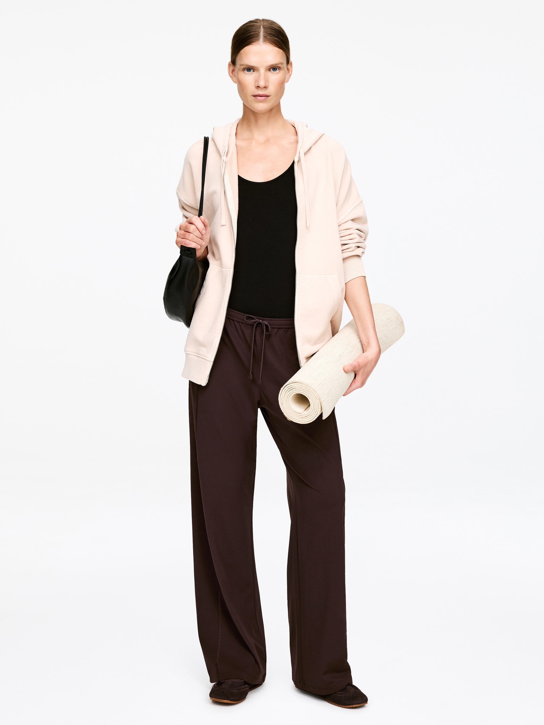 Wide Sports Trousers - Dark Brown - Loose fit - Women - StillMedia/Lookbook - 6