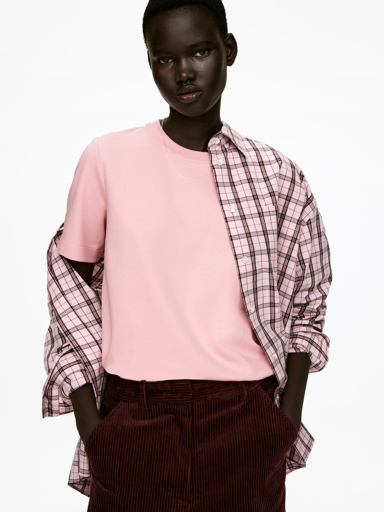 PEARL Heavyweight T-Shirt - Pink/Dark Brown/Grey Melange/Taupe/White/Black/Dark Blue - 3