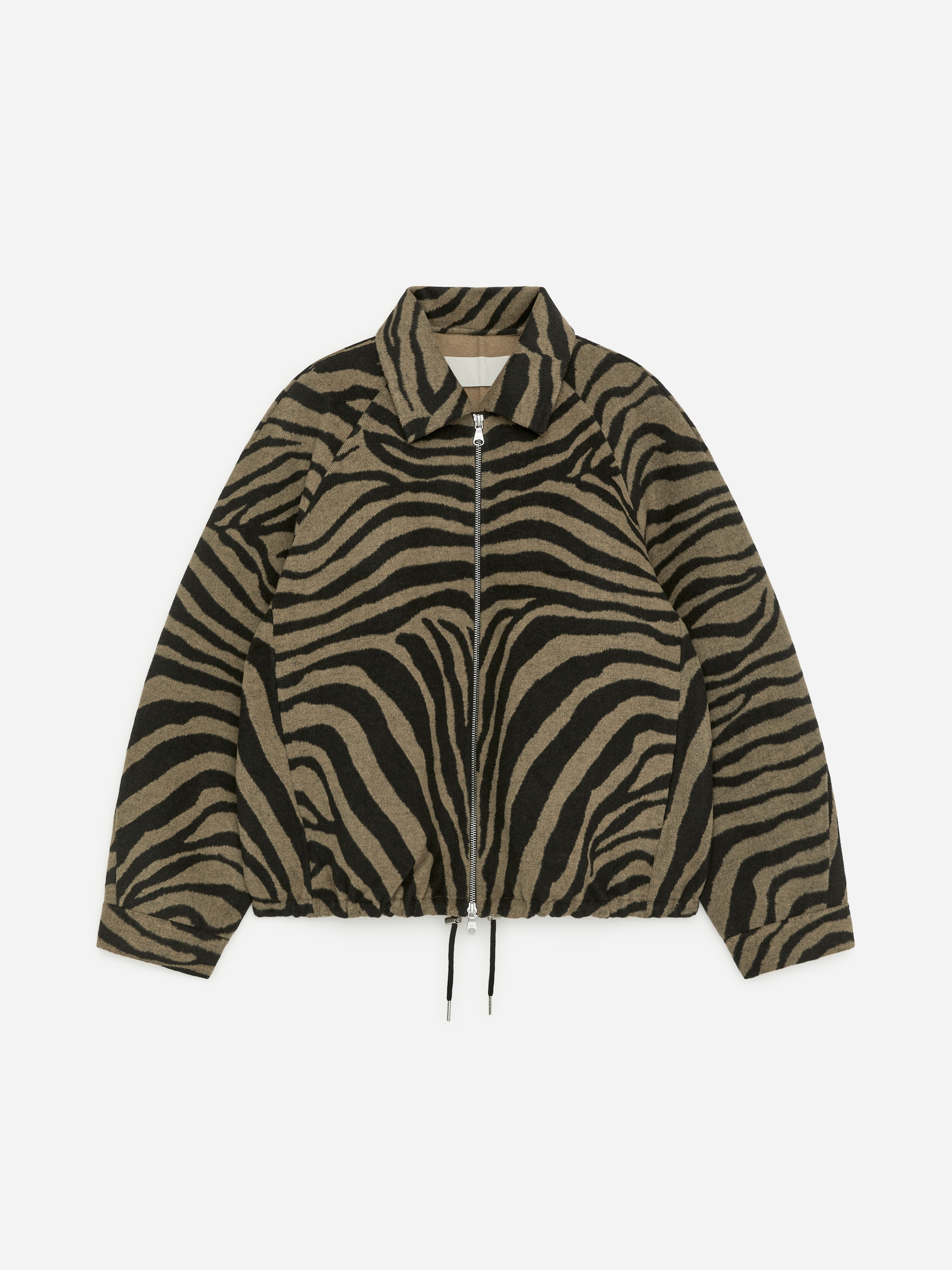 Chaqueta en jacquard - Beige/negro