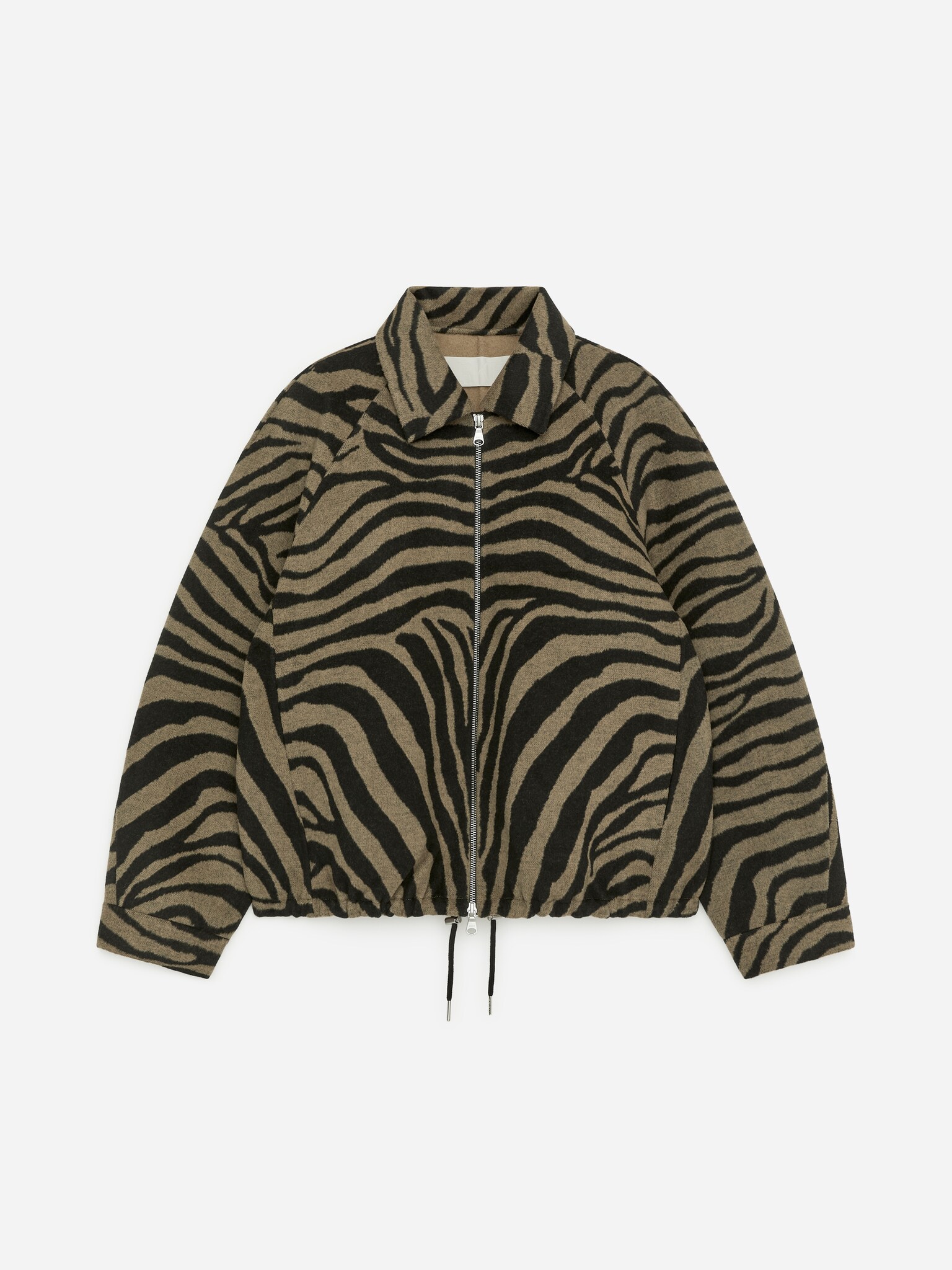 Jacquard-jakke - Beige/sort - 2