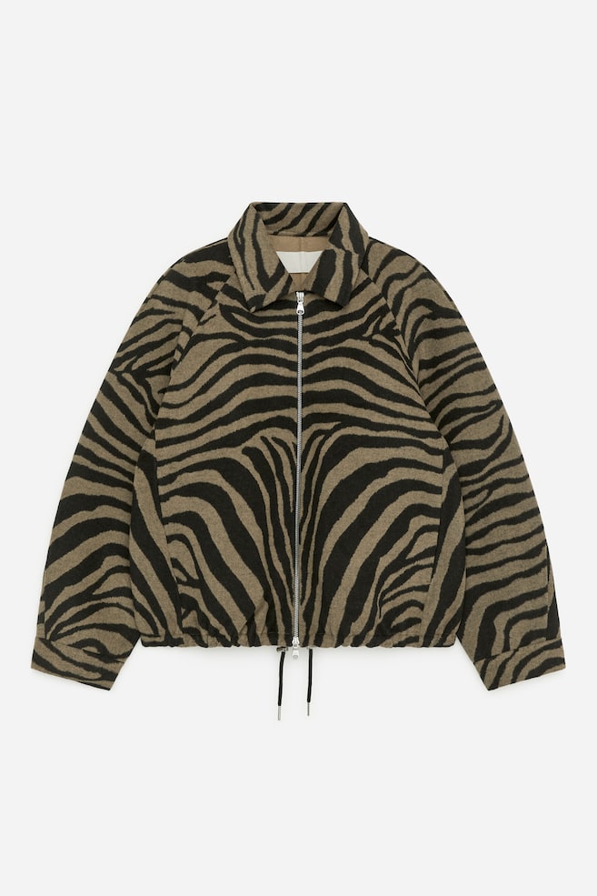Chaqueta en jacquard - Beige/negro - 1