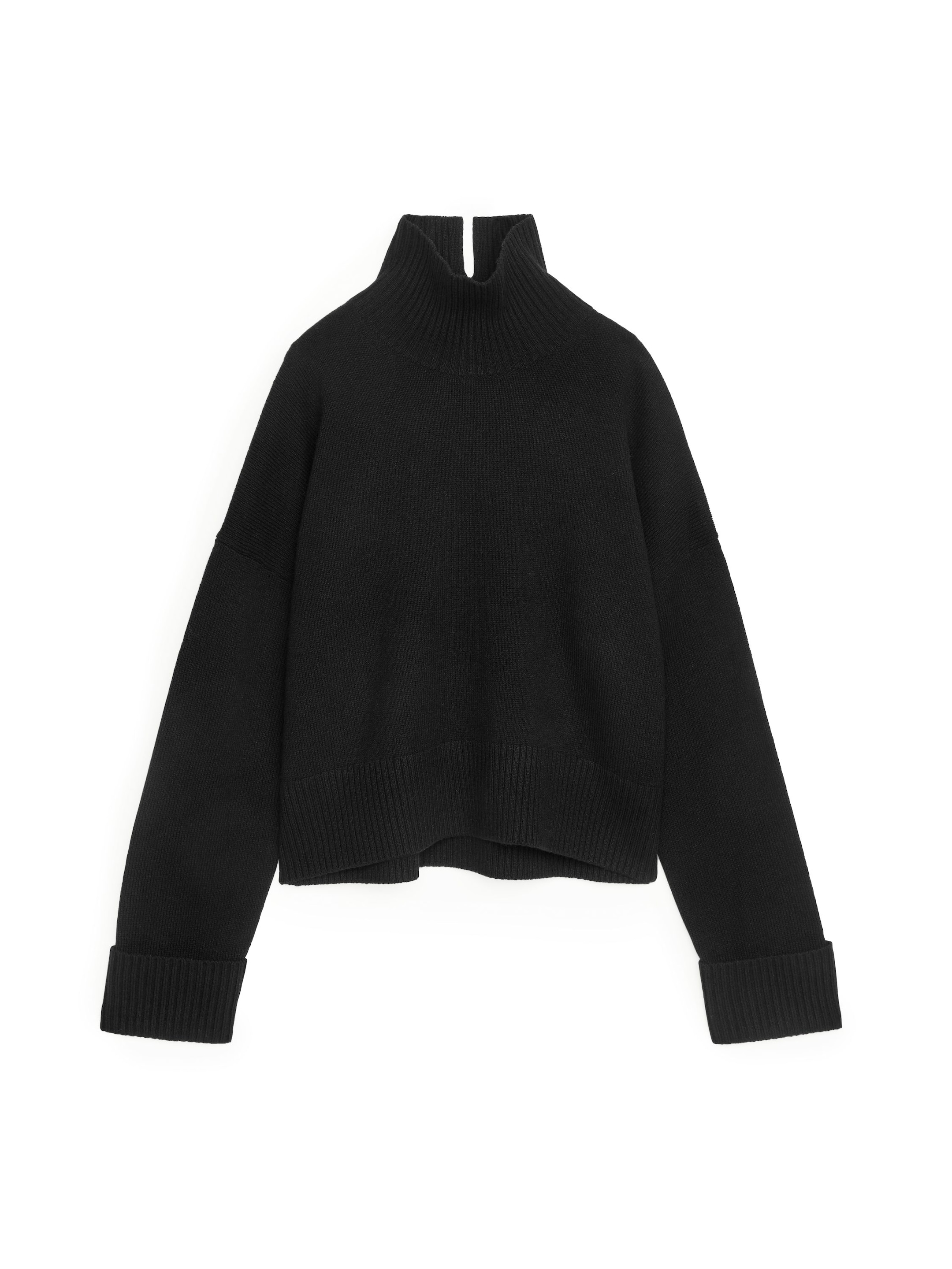 Vis større bilde: Ullgenser med høy hals - Svart - DAME | H&M NO 1