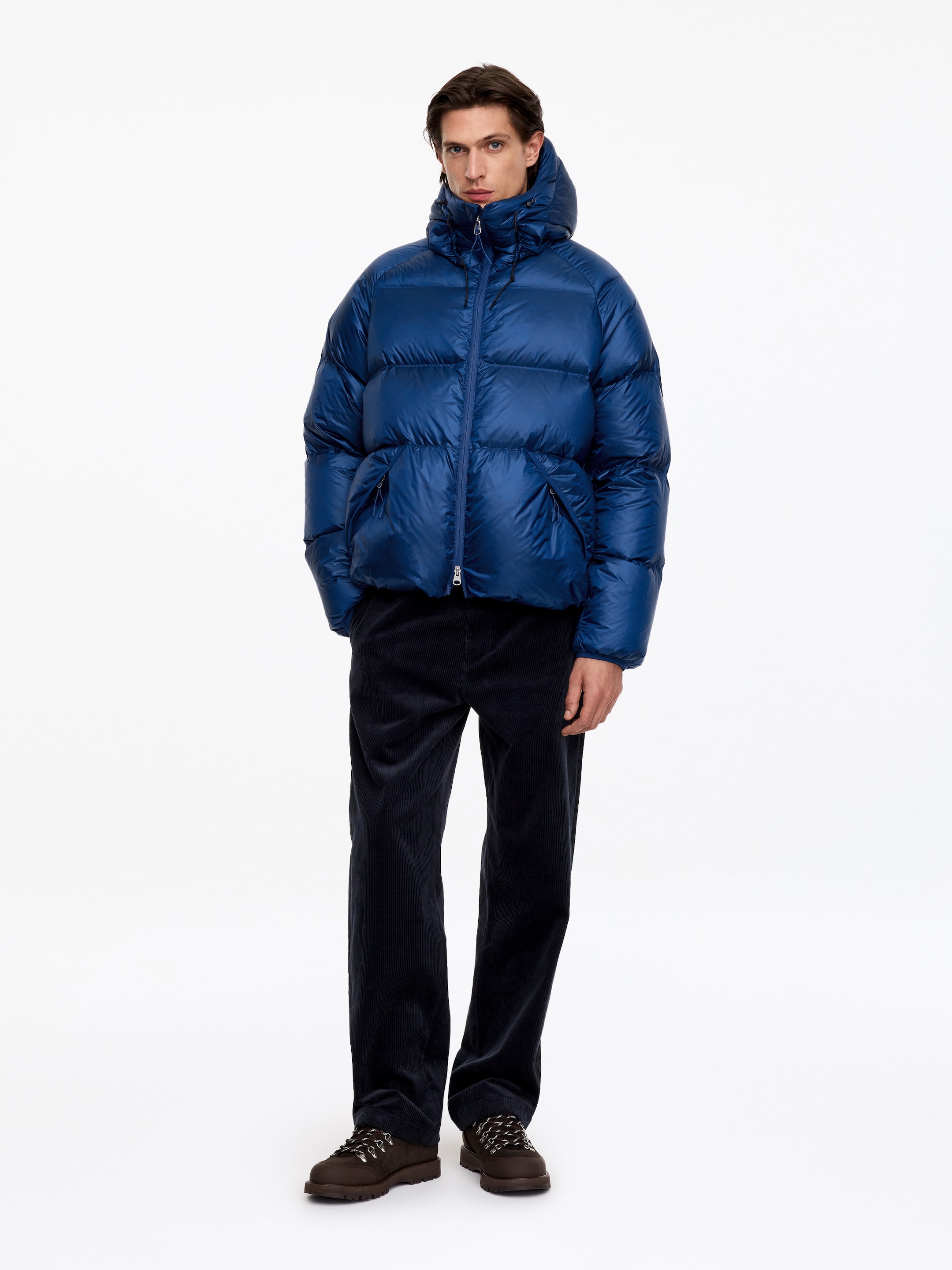 ARKET ACTIVE Hooded Re:Down Puffer-Blue-21121