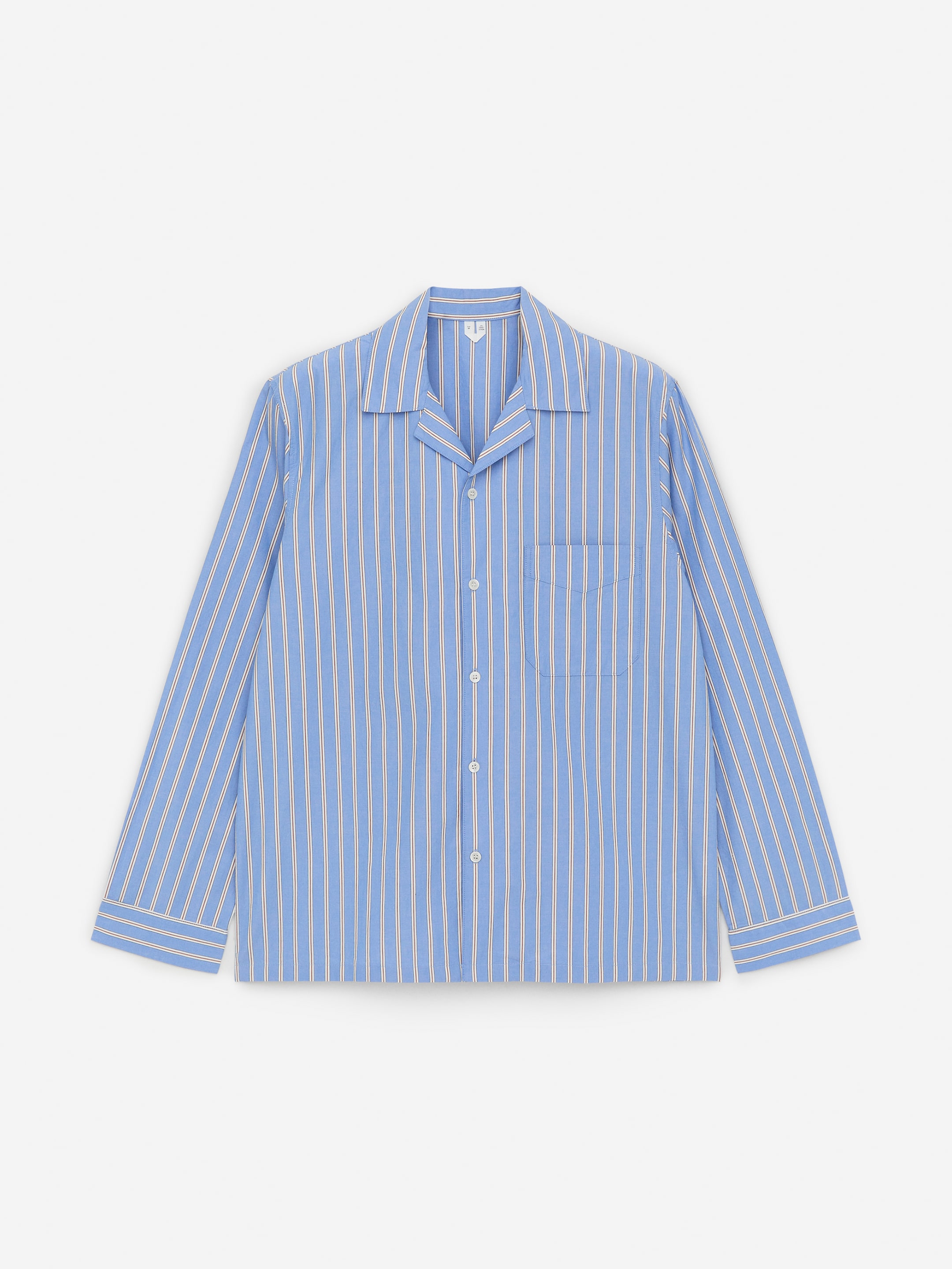 Poplin Pyjama Shirt-#6E85BB-14636