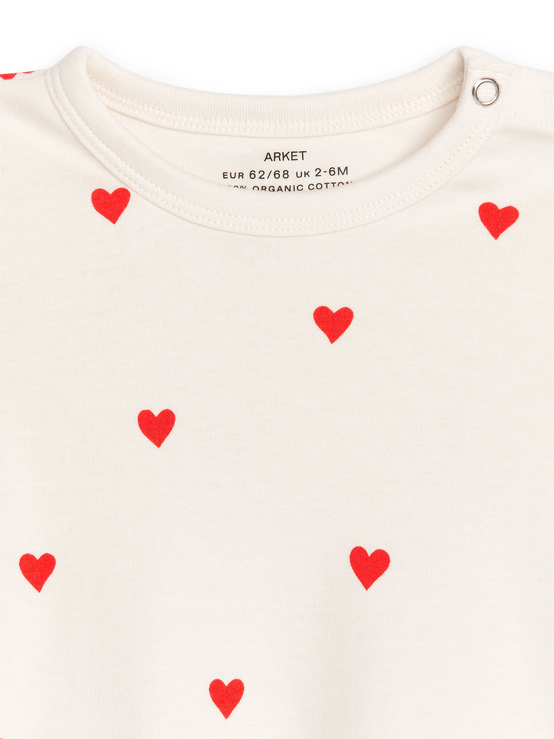 Langarmbody - Cremeweiß/Herzen in Rot - Regular Fit - Kinder - StillMedia/DescriptiveDetail - 3