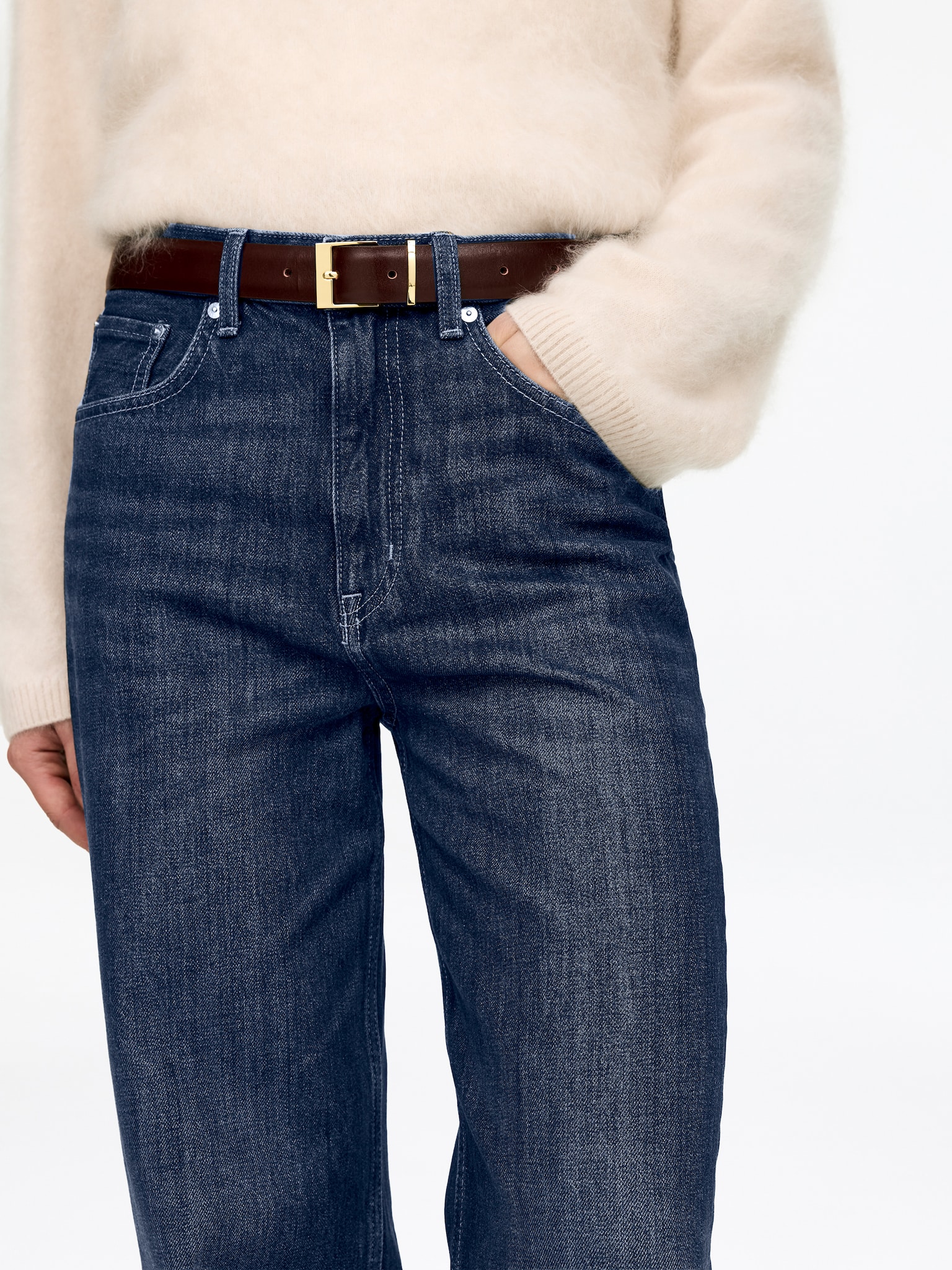 Jean ample CORAL - Bleu foncé/Bleu/Blanc cassé/Bleu/Beige/Bleu foncé - 5