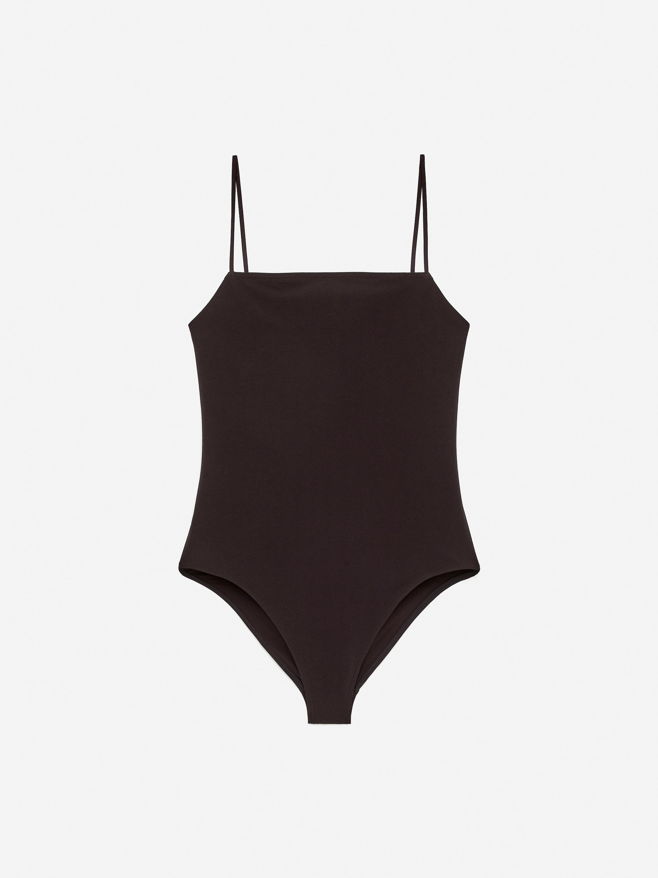 Square-Neck Swimsuit - Dark Brown - Women - StillMedia/DescriptiveStillLife - 1