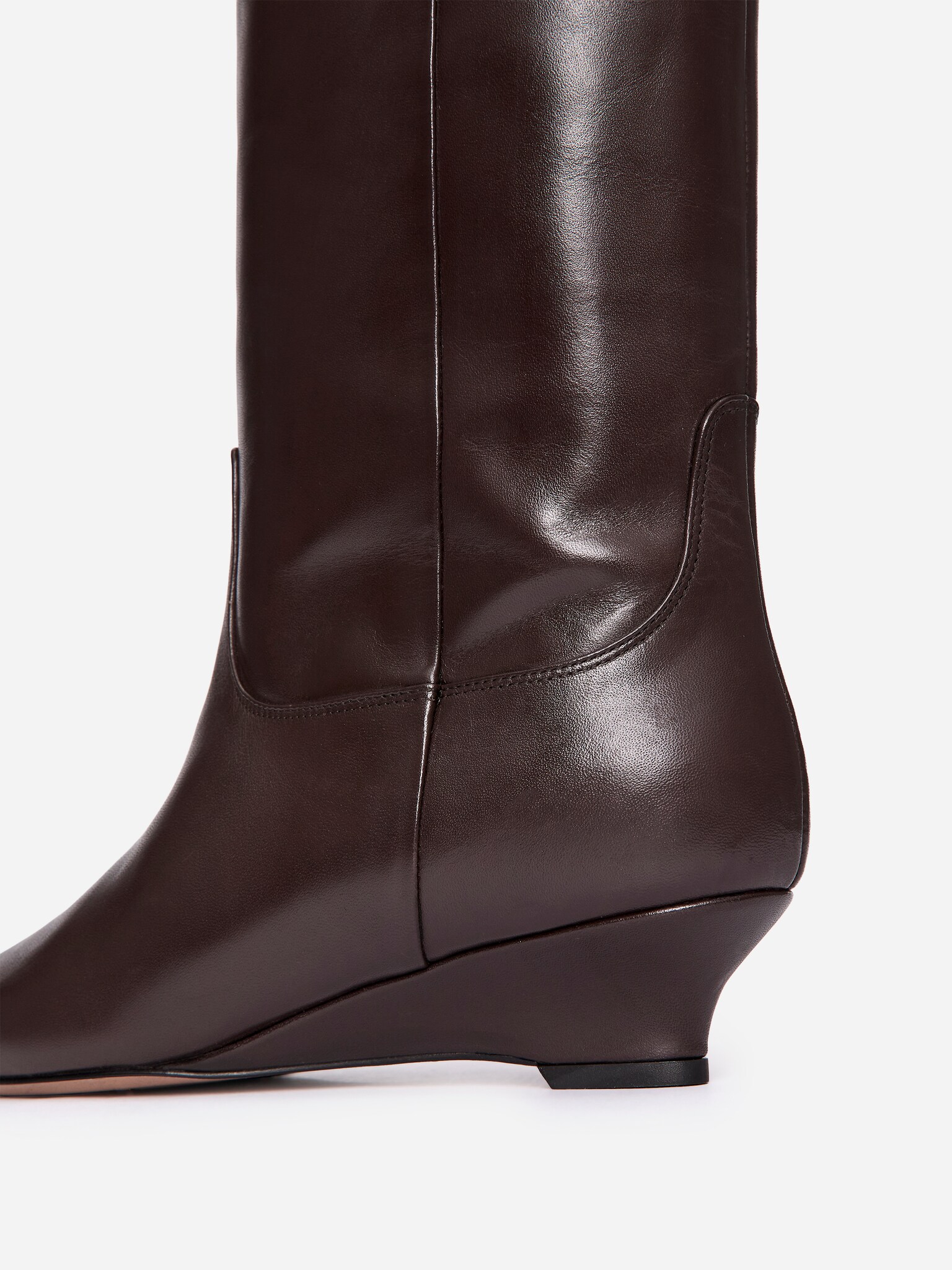 Bottes en cuir - Marron foncé - 4