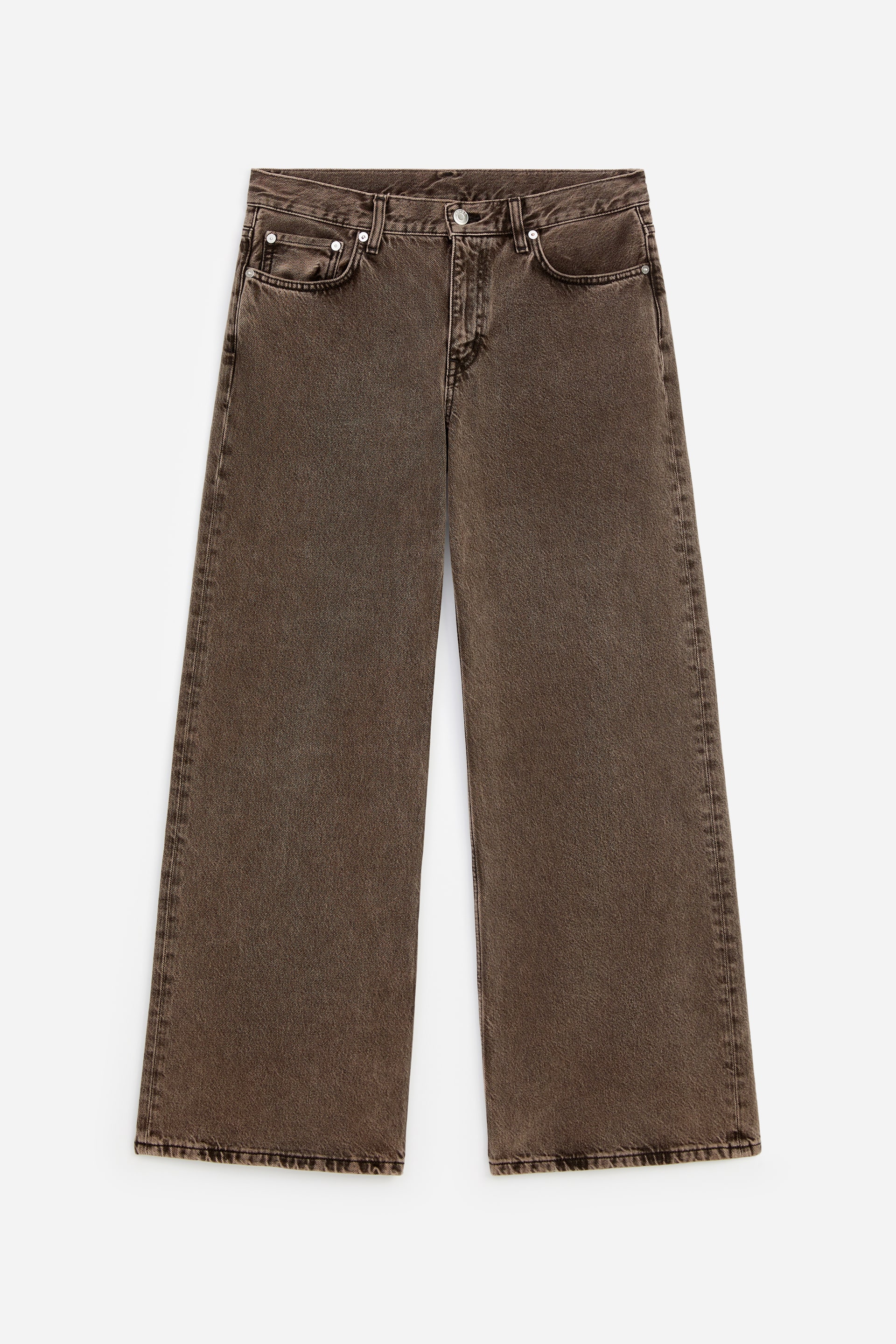 Agrandir l'image: Jean évasé à taille basse ELM - Marron terre - FEMME | H&M BE 1