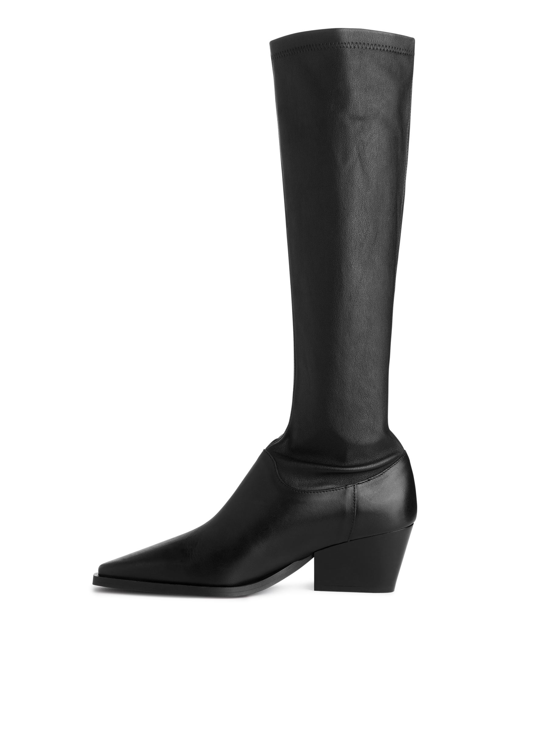 Stretch Leather Boots - Black - Women - StillMedia/DescriptiveStillLife - 1