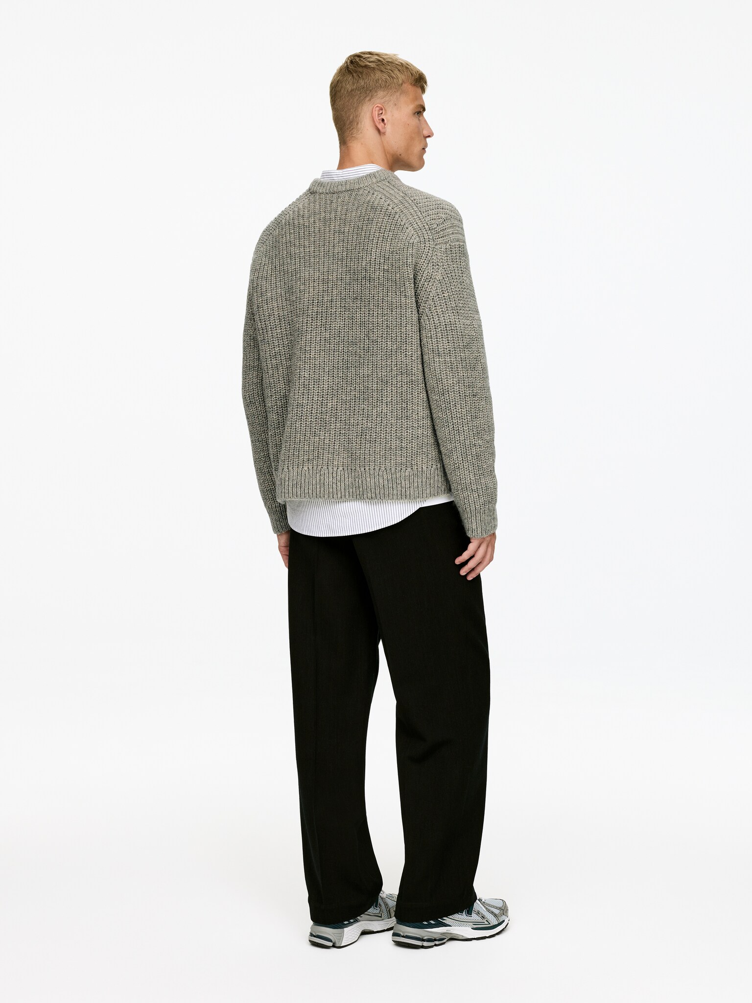 Pull en laine - Gris chiné - 6
