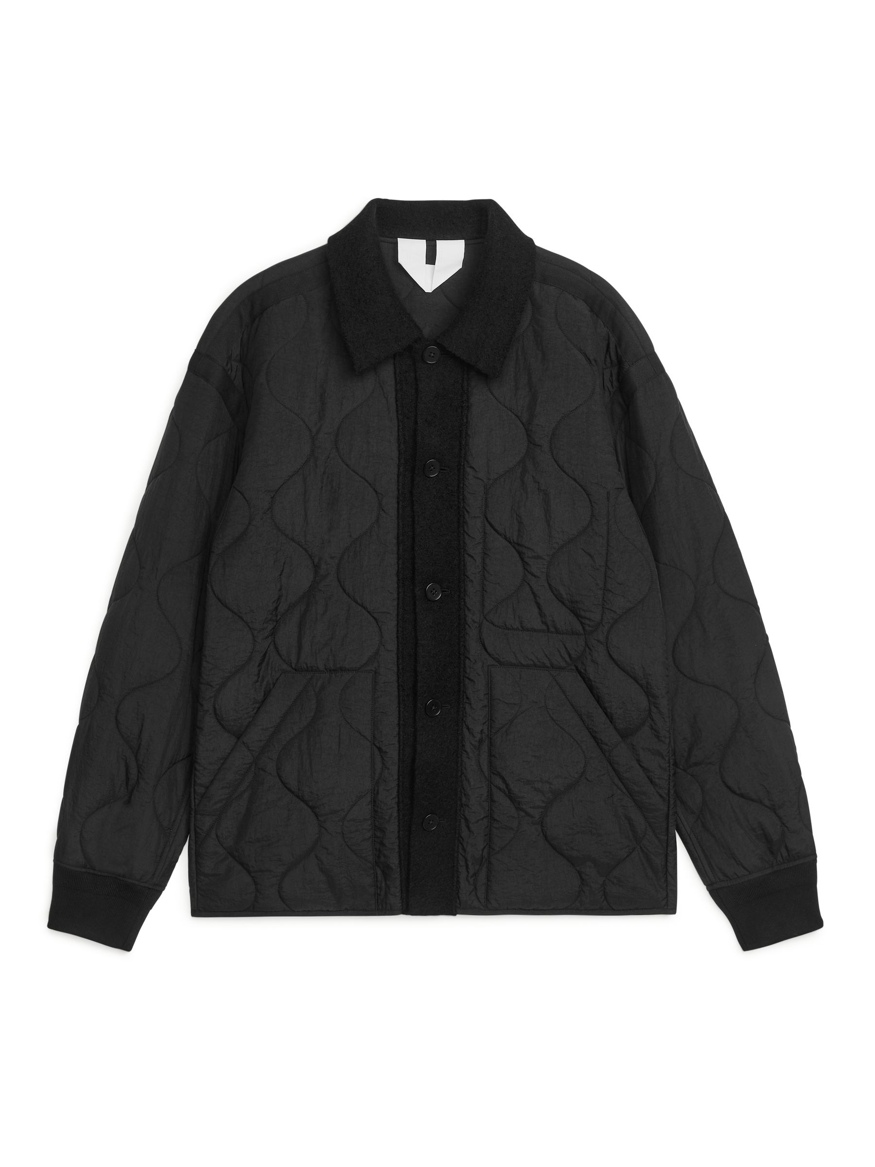 Quilted Overshirt-#363638-8609