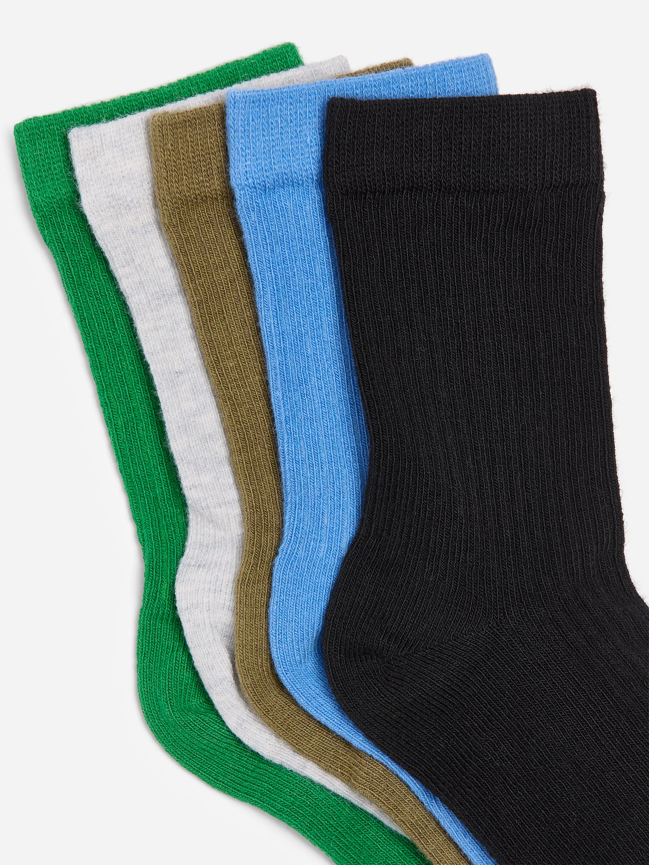 Chaussettes en maille côtelée, 5 paires - Vert/Bleu - Enfant - StillMedia/DescriptiveDetail - 1