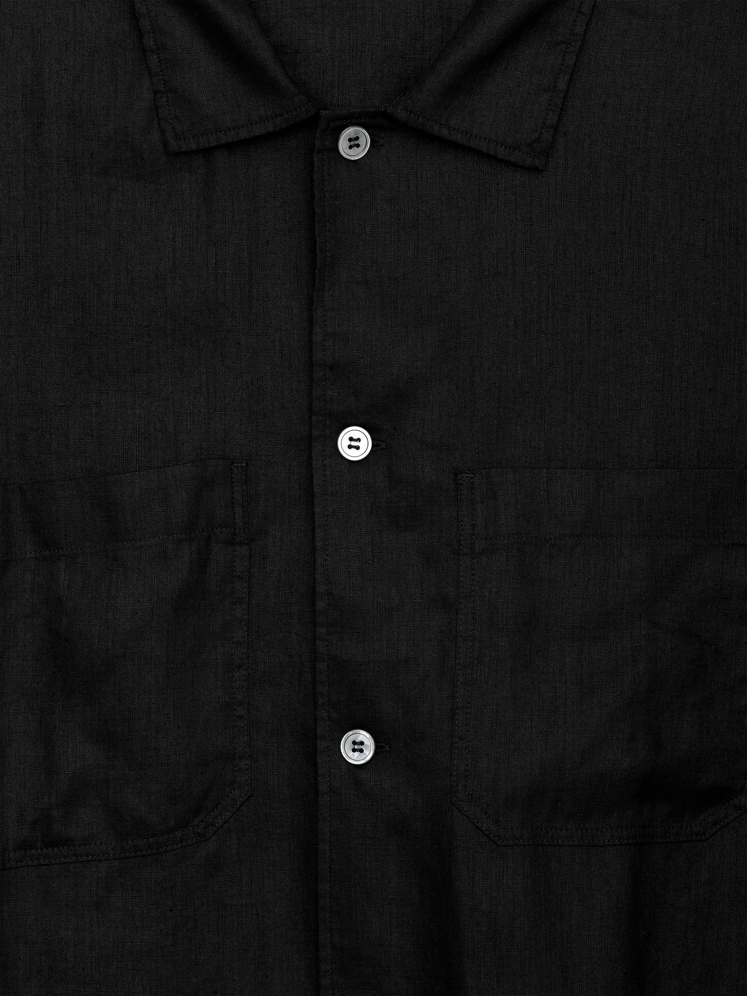 Chemise décontractée en lin - Noir/Beige/Bleu - 6