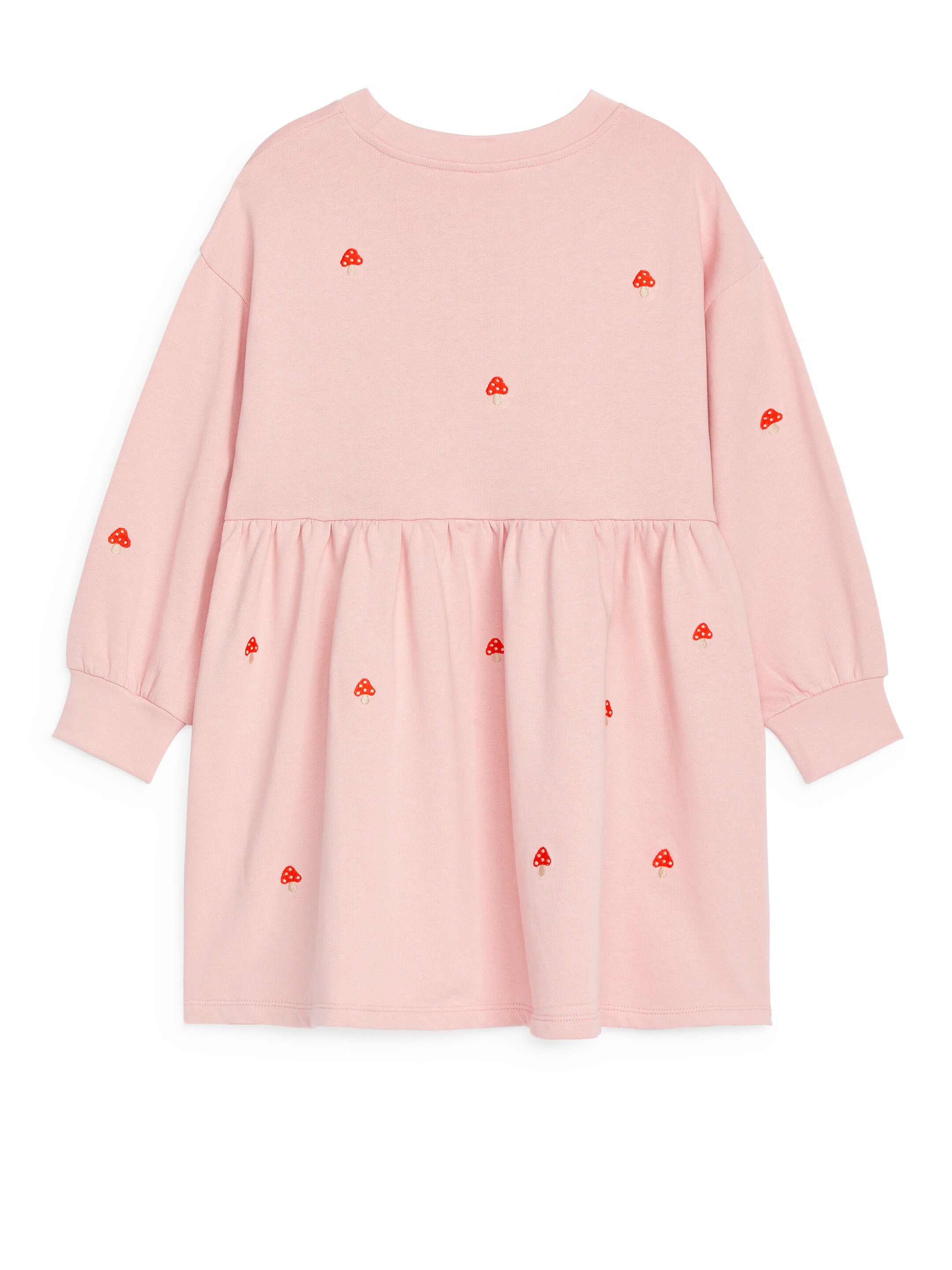 Ingrandisci l'immagine: Embroidered Sweatshirt Dress - Pink/Mushrooms - BAMBINO | H&M CH 2
