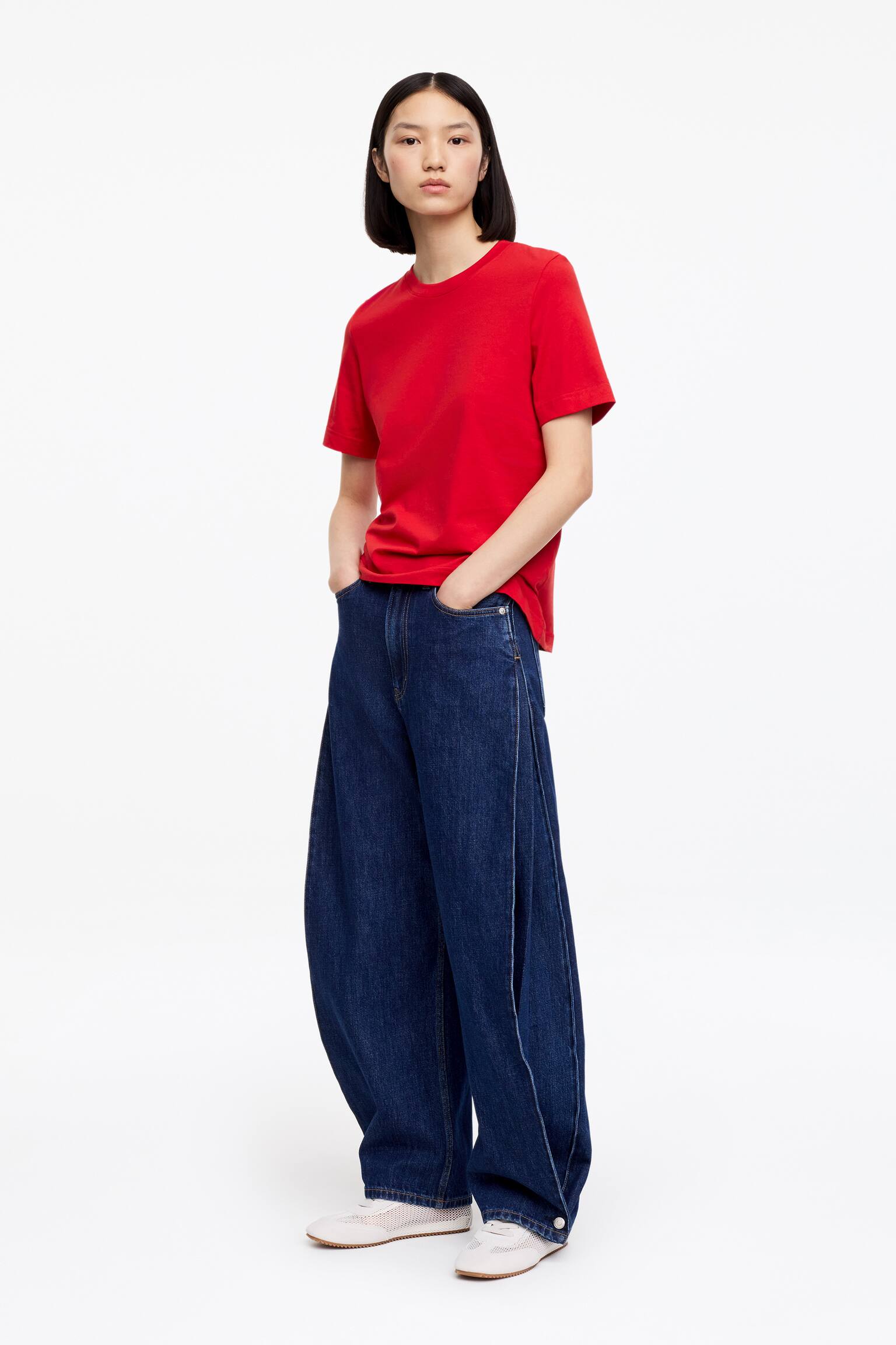 T-shirt signature LILY - Rouge/Blanc/Noir/Blanc/Bleu foncé/Gris chiné/Rouge/Blanc/Rose/Marron/Écru - 5