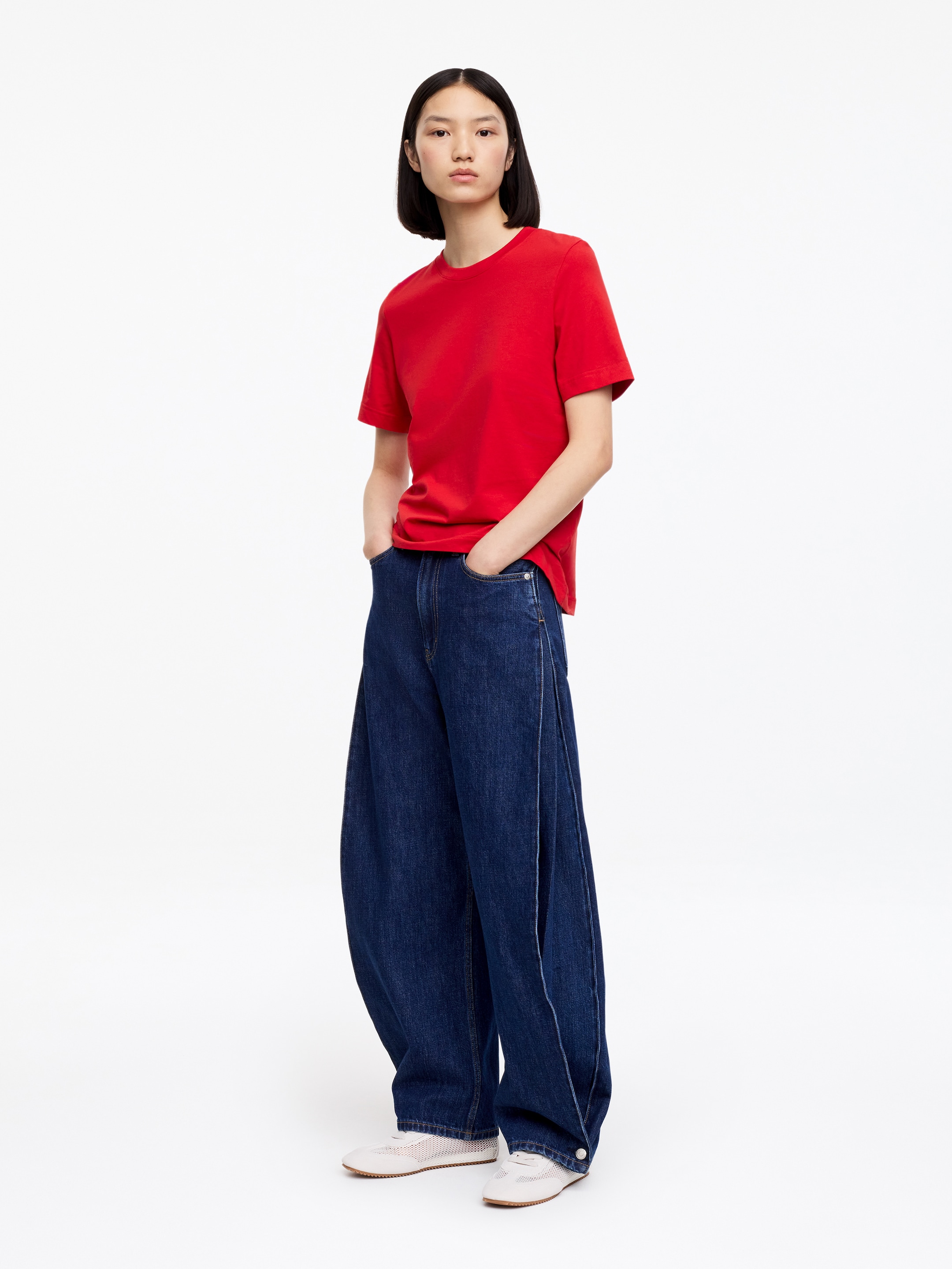 T-shirt Signature a maniche corte - Rosso - Regular fit - Women - StillMedia/Lookbook - 3