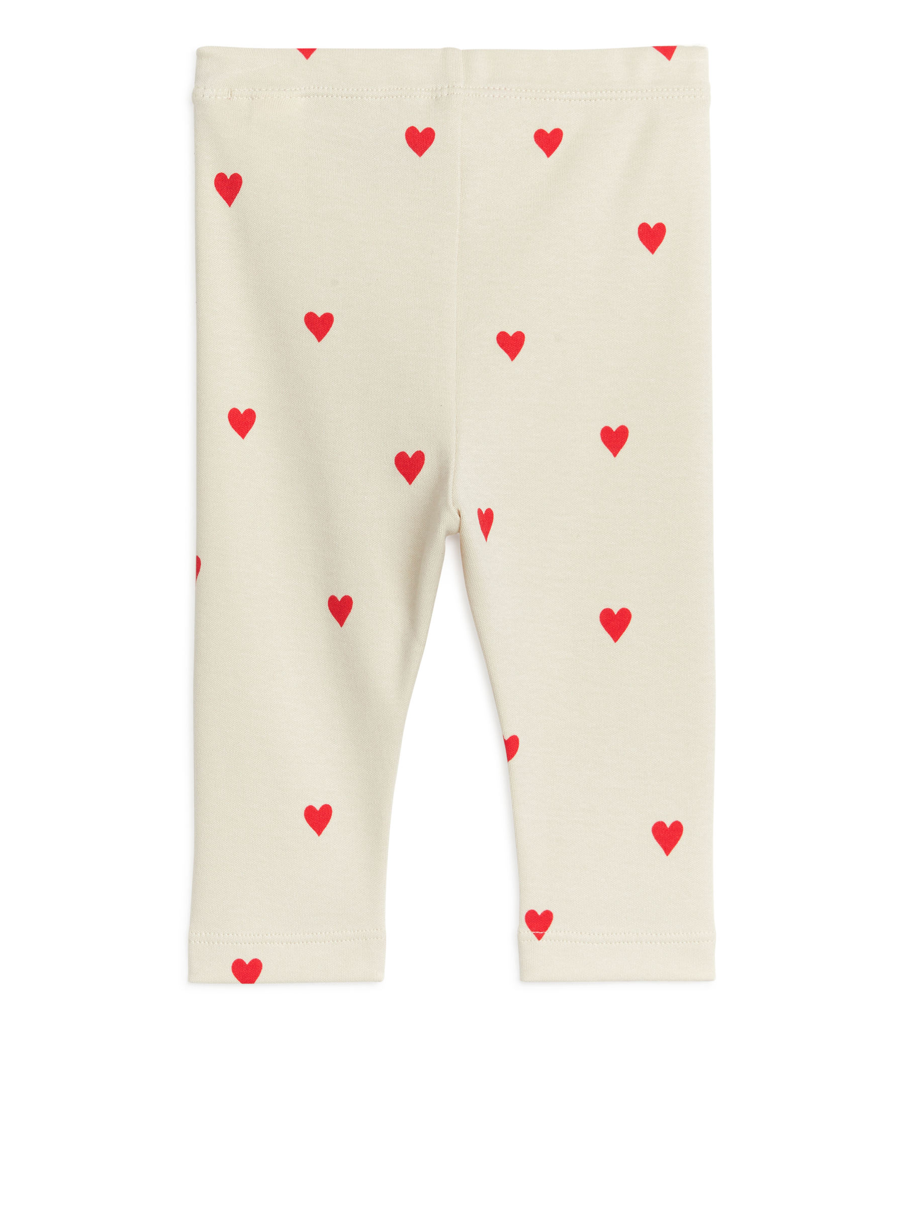 Jerseyleggings - Beige/rote Herzen - Kinder - StillMedia/DescriptiveStillLife - 1