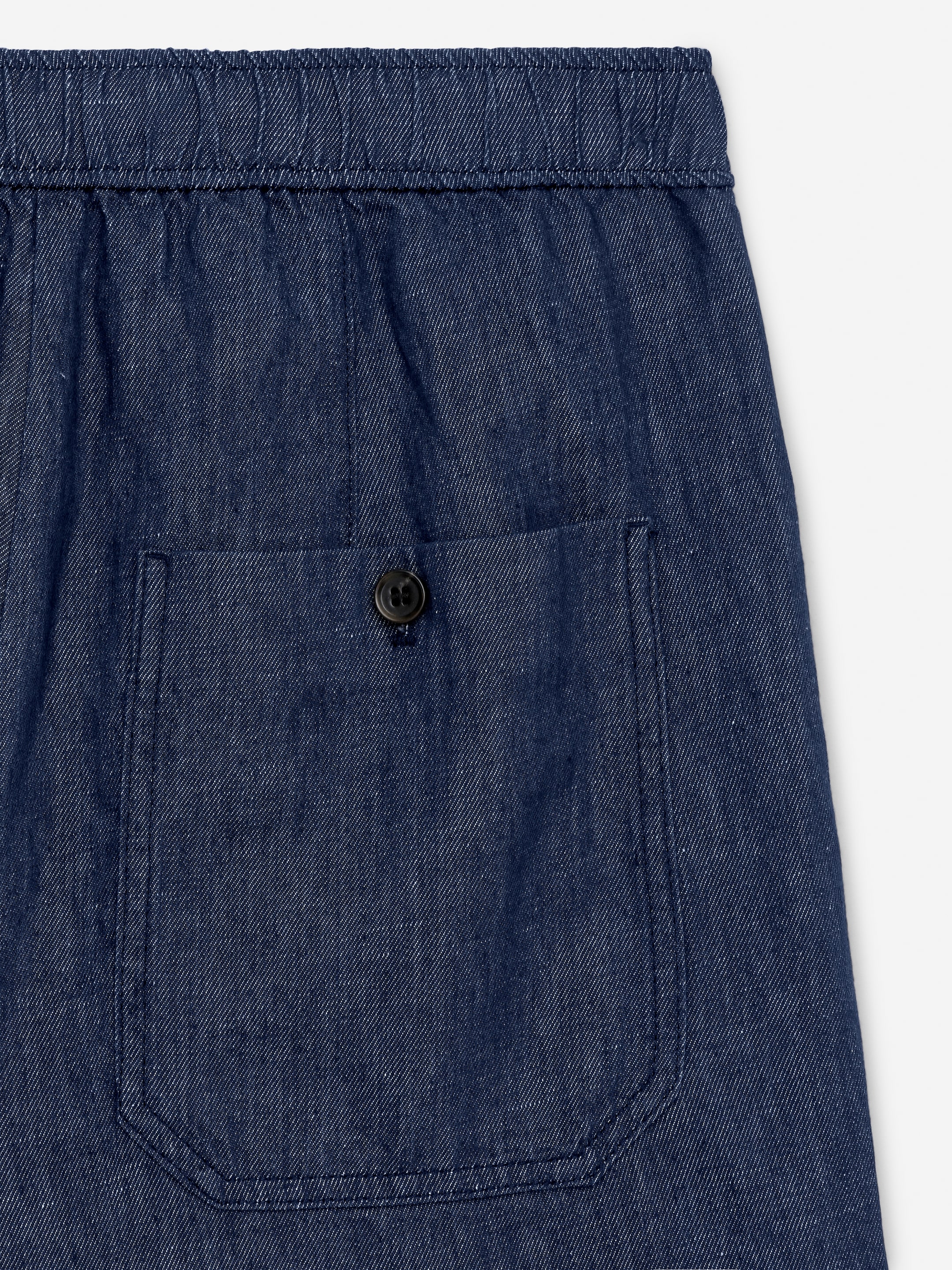 Cotton-Linen Shorts - Dark Blue - Relaxed fit - Women - StillMedia/DescriptiveDetail - 1