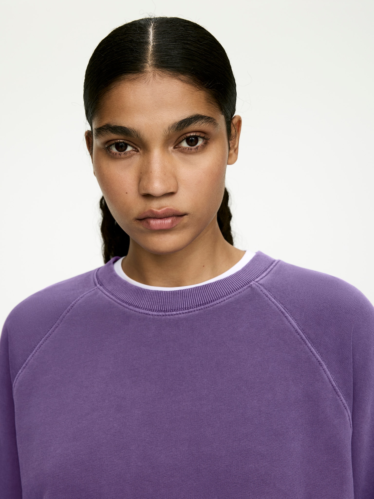 Sweat en éponge - Violet/Rose/Noir/Gris chiné/Bleu/Bleu foncé - 6