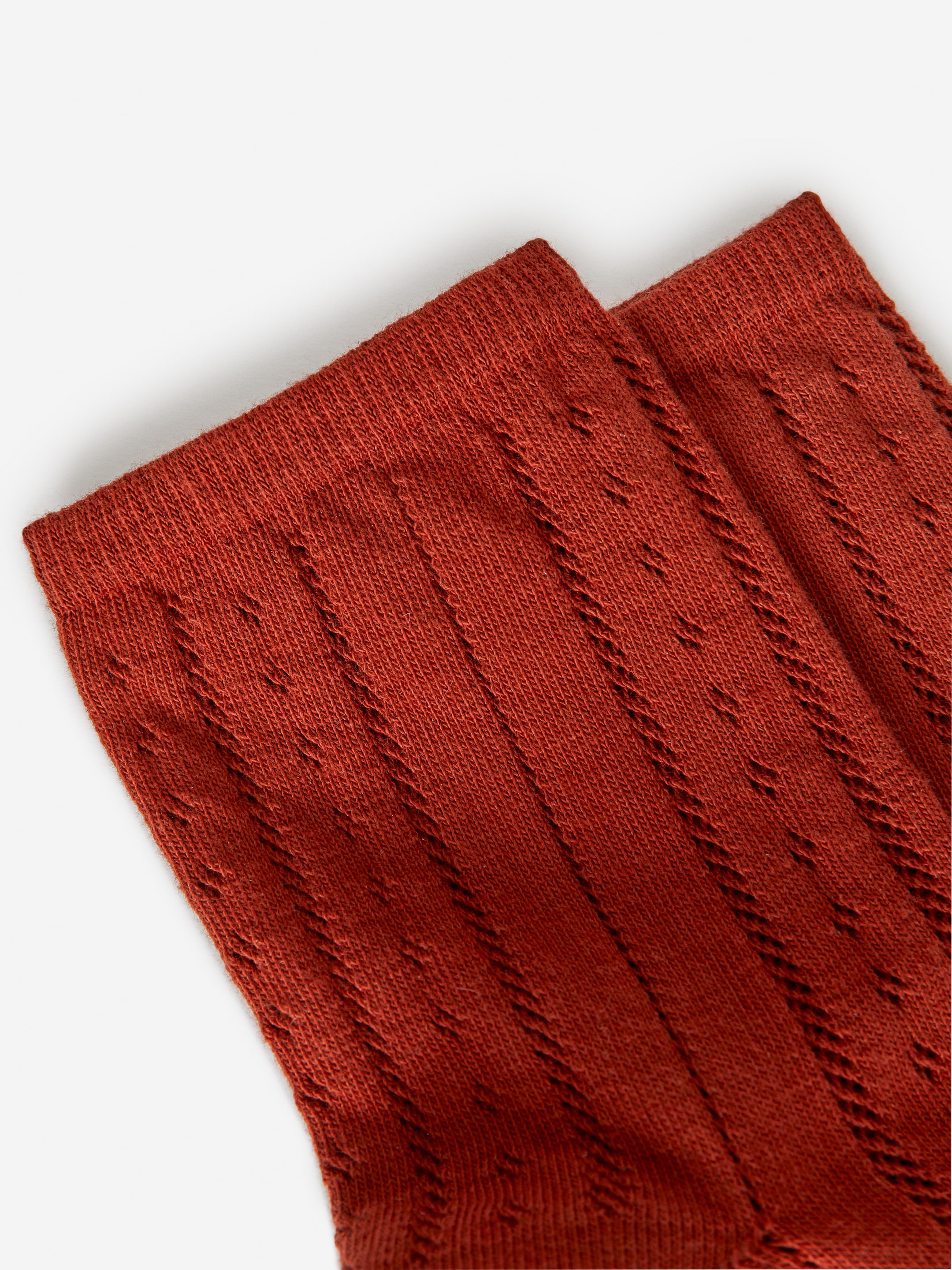 Chaussettes en maille pointelle - Rouille - Femme - StillMedia/DescriptiveDetail - 1