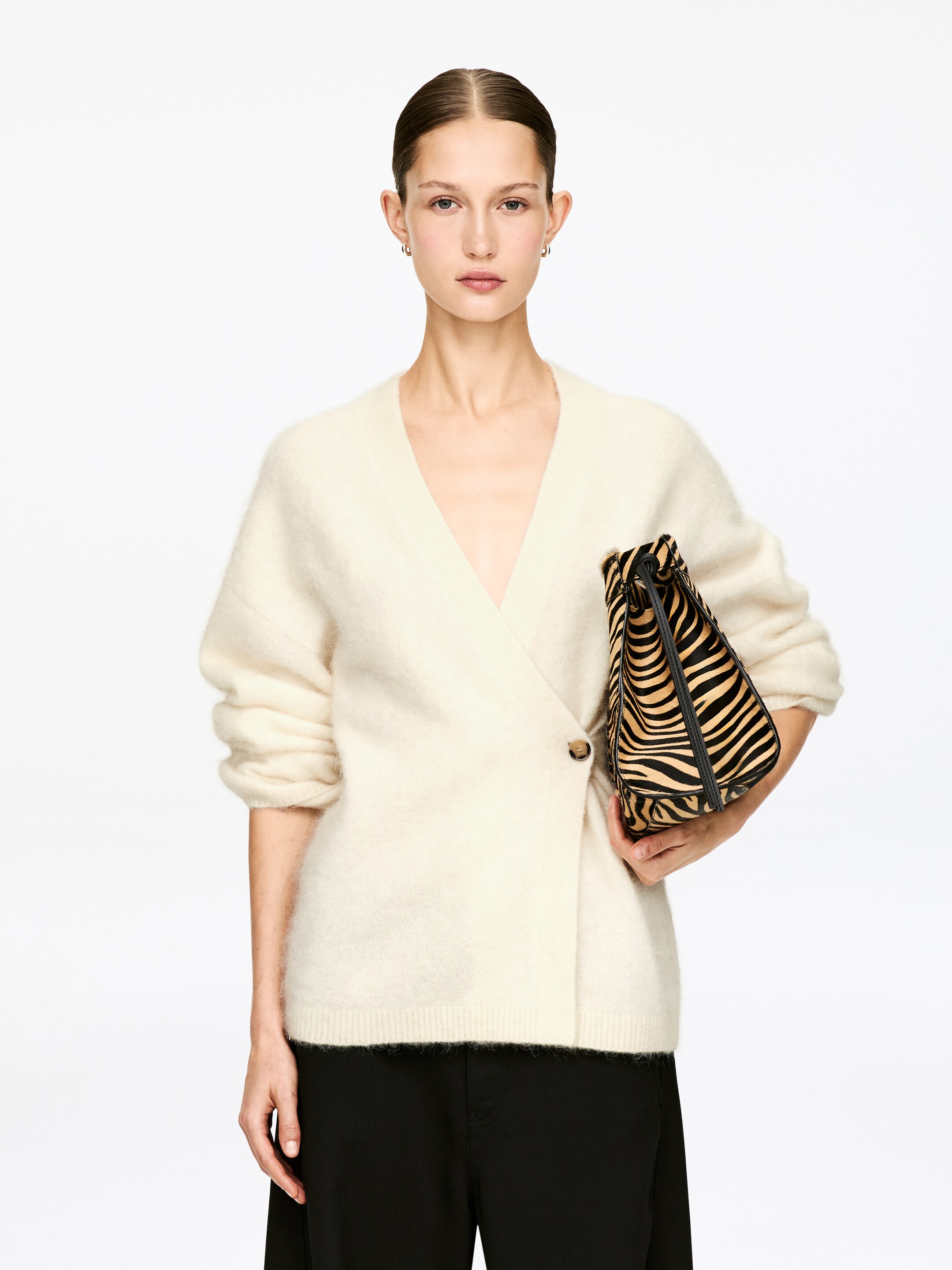 Agrandir l'image: Cardigan en mélange de laine et d'alpaga - Blanc cassé - FEMME | H&M CH 1