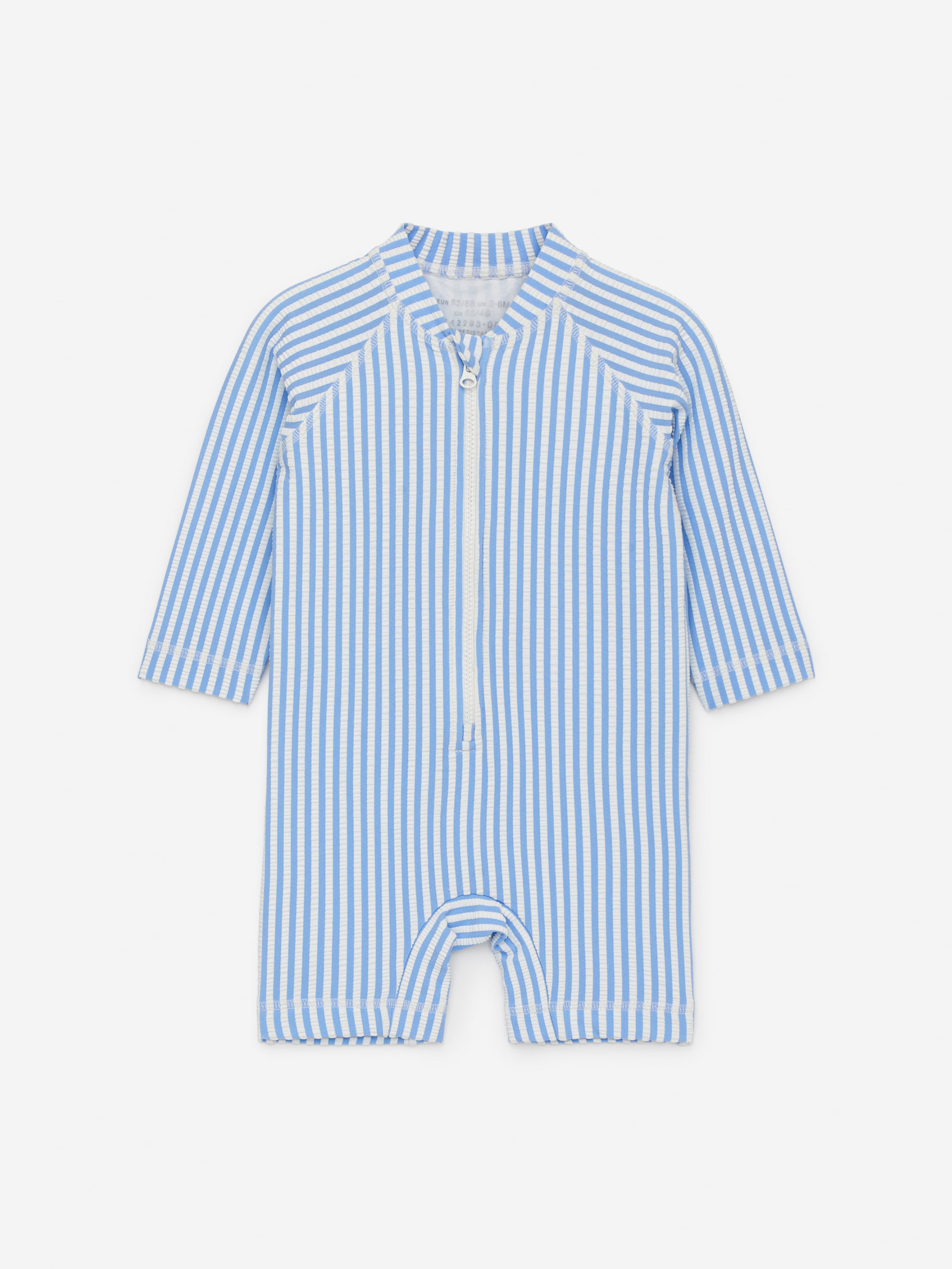 Agrandir l'image: Combinaison de natation longue en seersucker UV - Bleu clair/Blanc - ENFANT | H&M CH 1