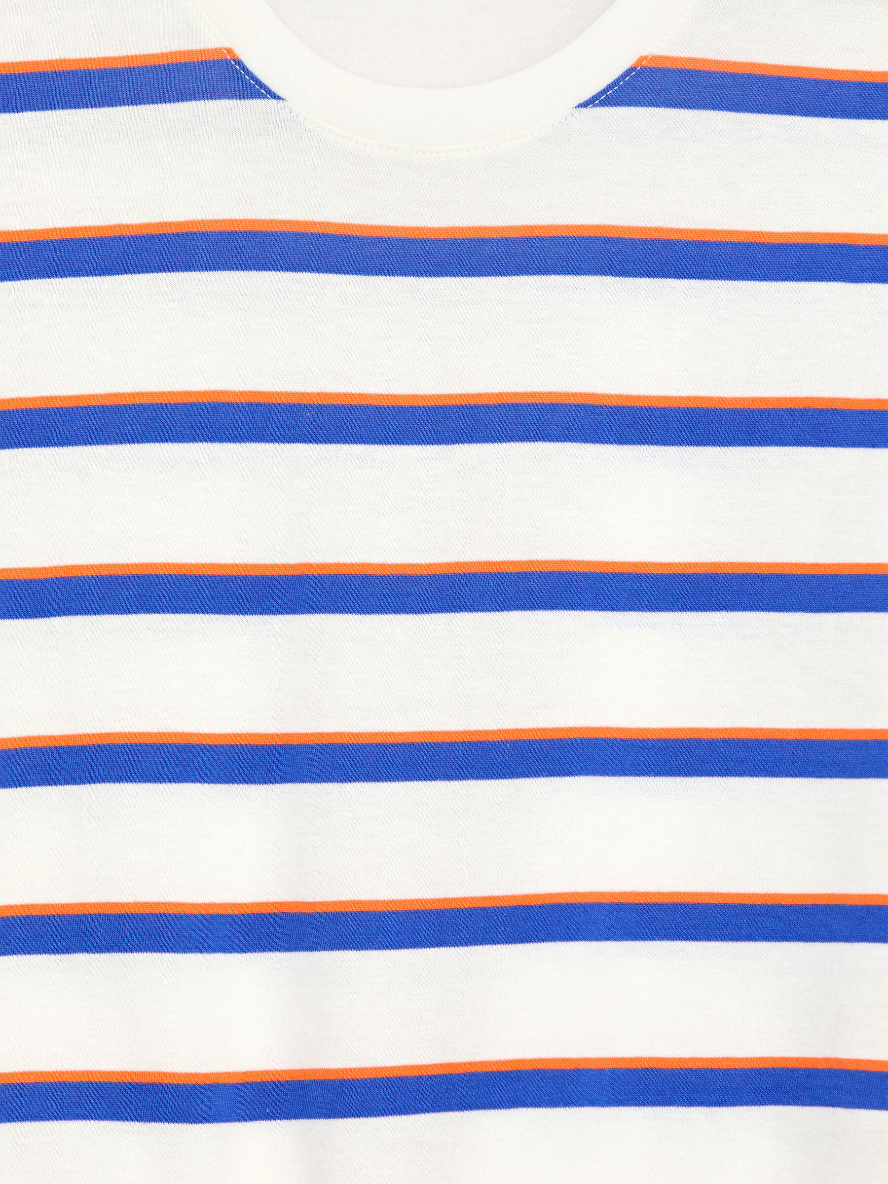 Crew-Neck T-Shirt - White/Orange/Blue - Regular fit - Children - StillMedia/DescriptiveDetail - 1