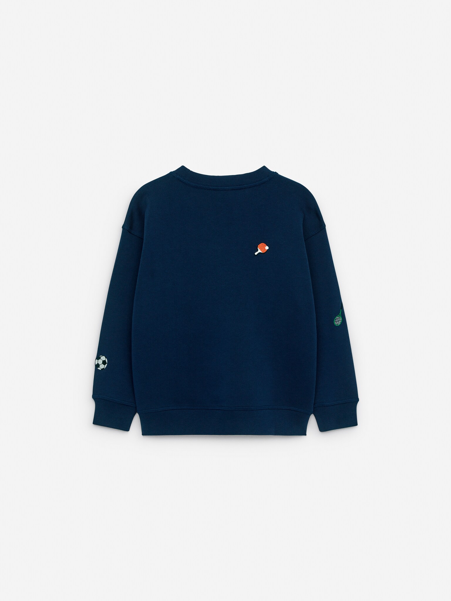 Broderet sweatshirt - Mørkeblå/Grå/tennisbolde/Blå/basketball - 3