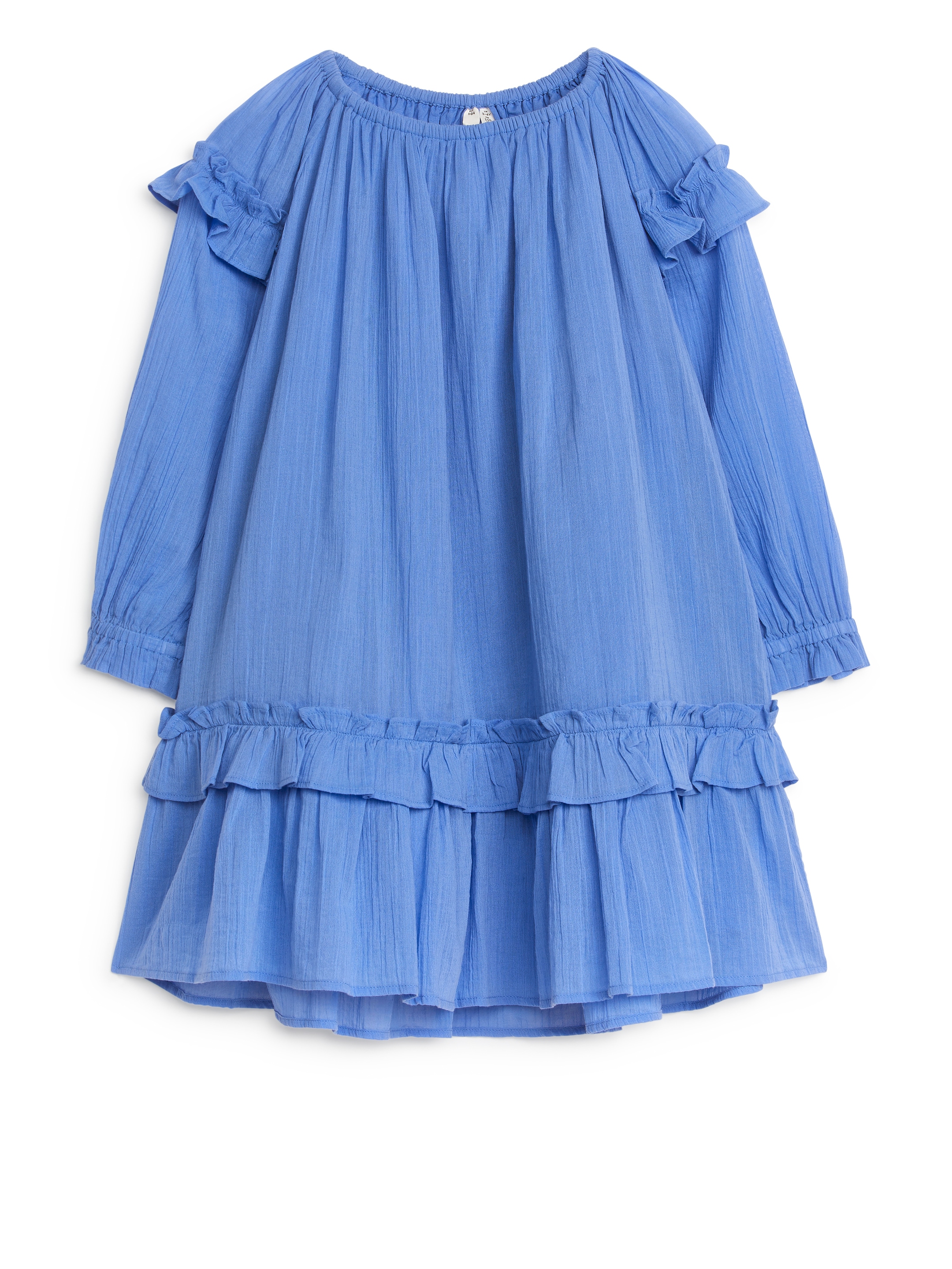 Ingrandisci l'immagine: Frill Crepe Dress - Blue - BAMBINO | H&M CH 1