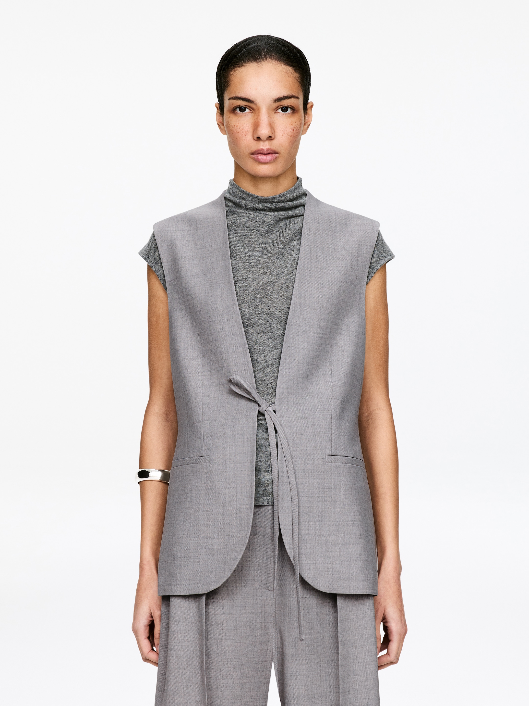Grotere afbeelding bekijken: Elegant gilet - grijs - DAMES | H&M BE 1