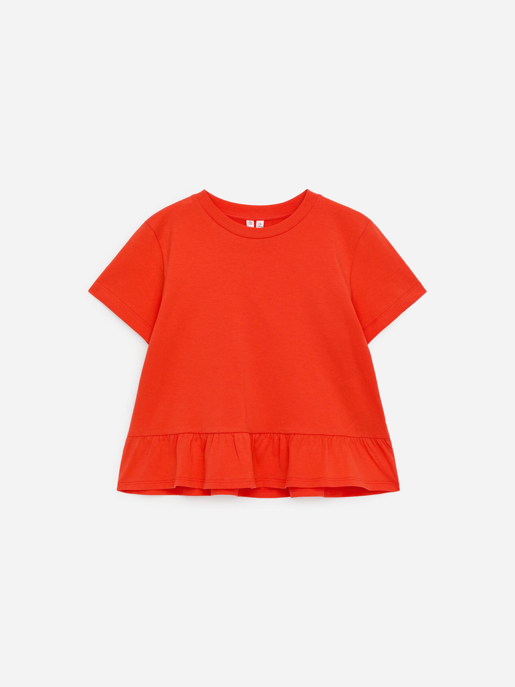 Boxy Frill T-Shirt-#BD433F-19150