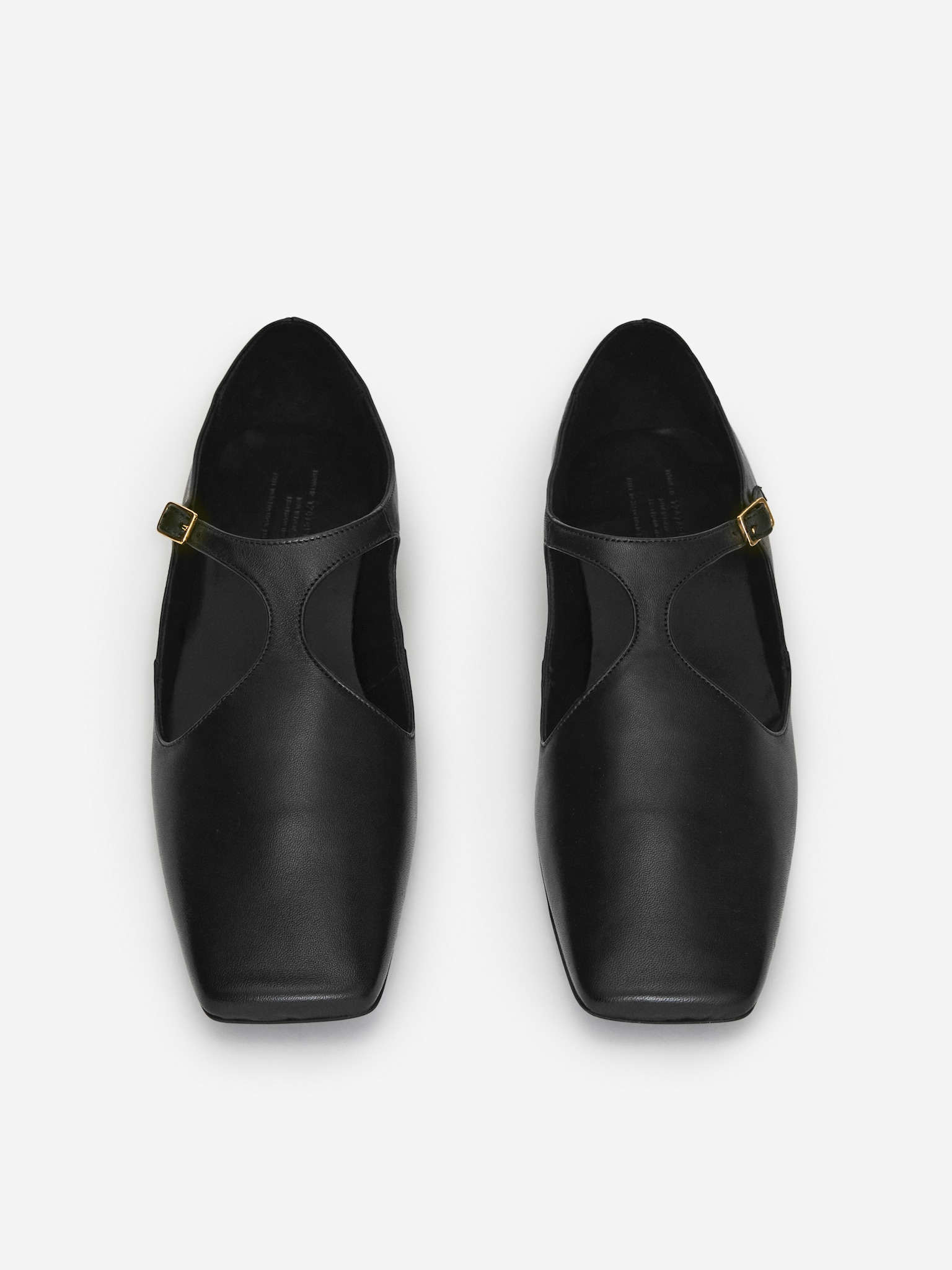 Chaussures en cuir à boucles - Noir - 2