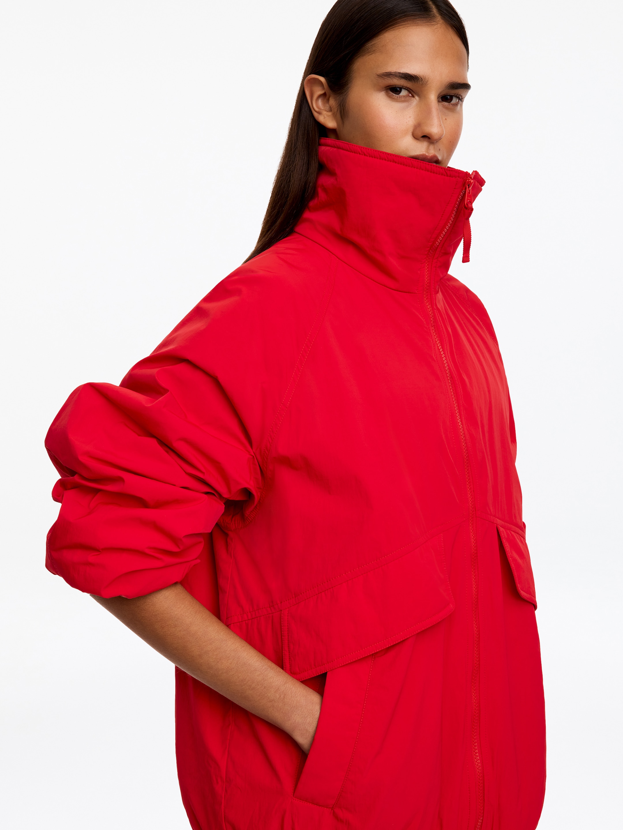 Wattierte Windjacke aus Nylon - Rot - Relaxed Fit - women - StillMedia/Lookbook - 5