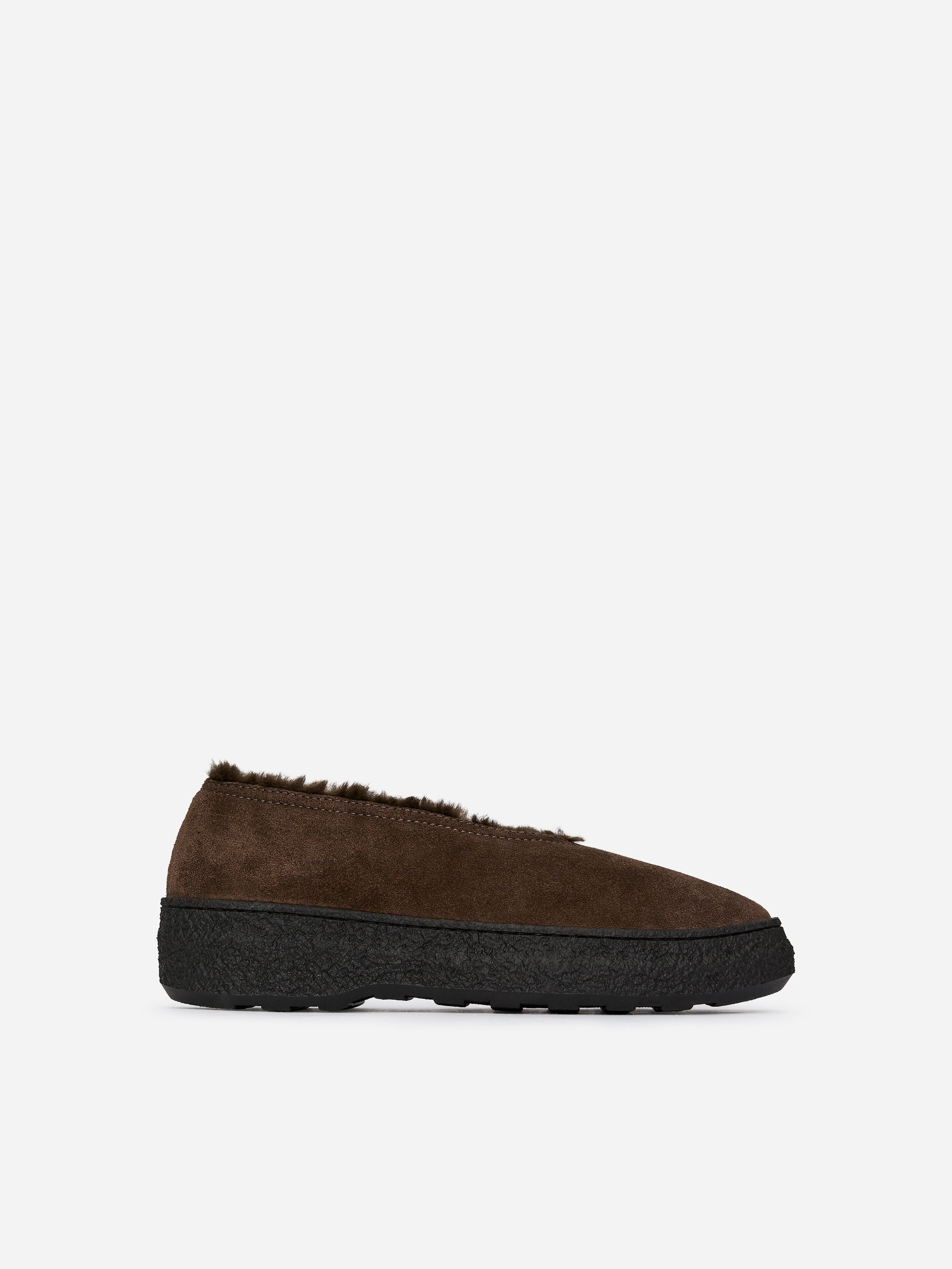 Chunky Suede Ballerinas-#53443C-17452