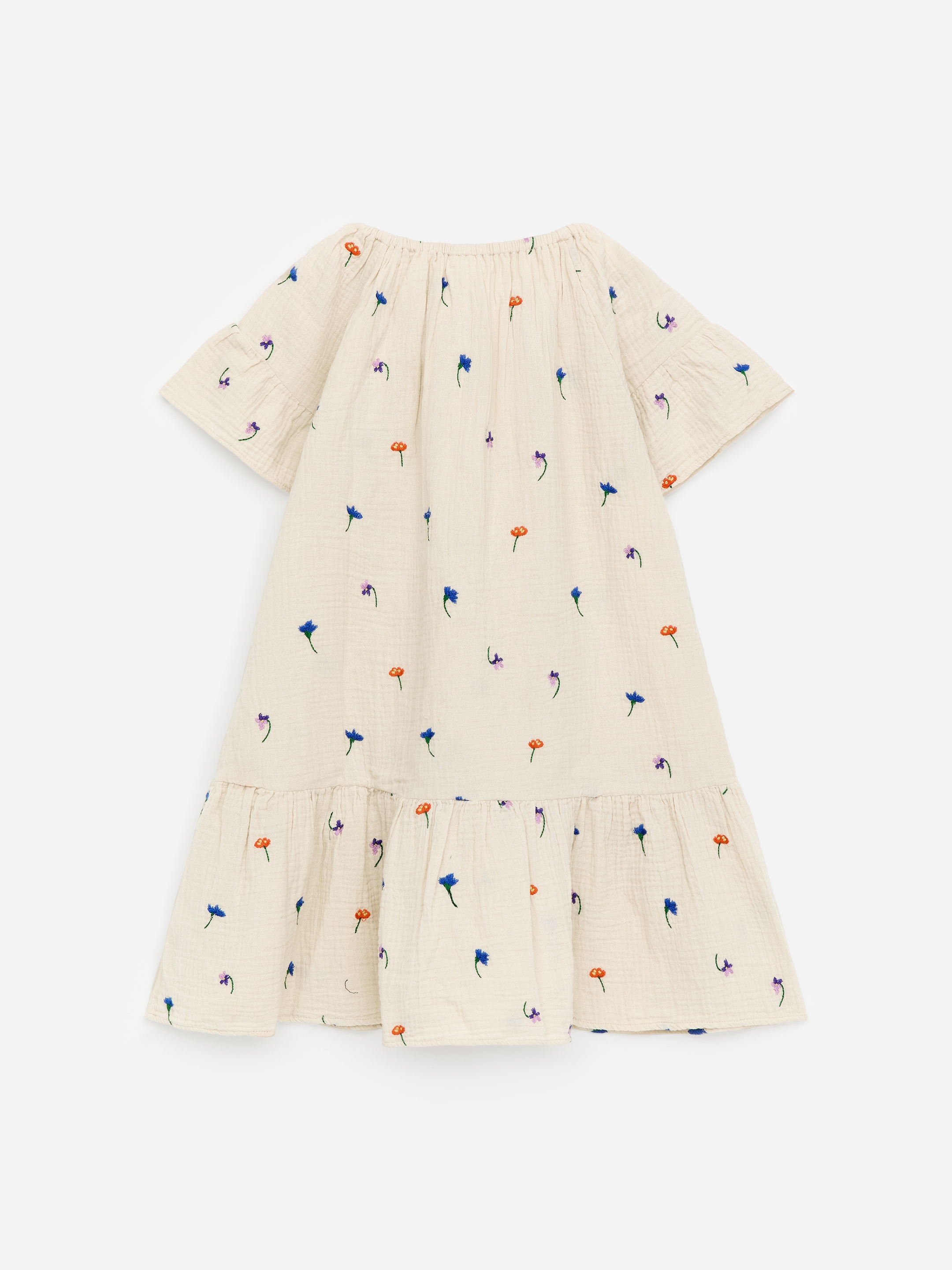 Embroidered Frill Dress - Off White/Florals - Relaxed fit - Children - StillMedia/DescriptiveStillLife - 2